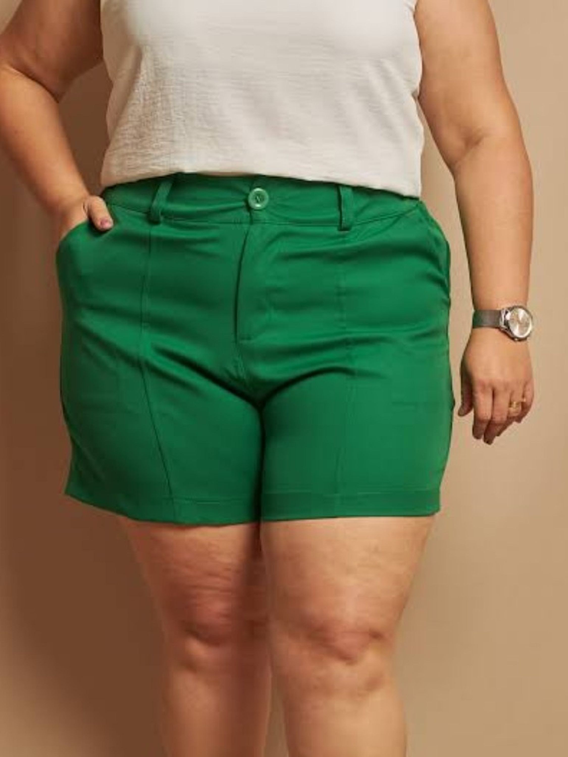 Kit24 Short Alfaiataria Plus size com Risca Atacado 521