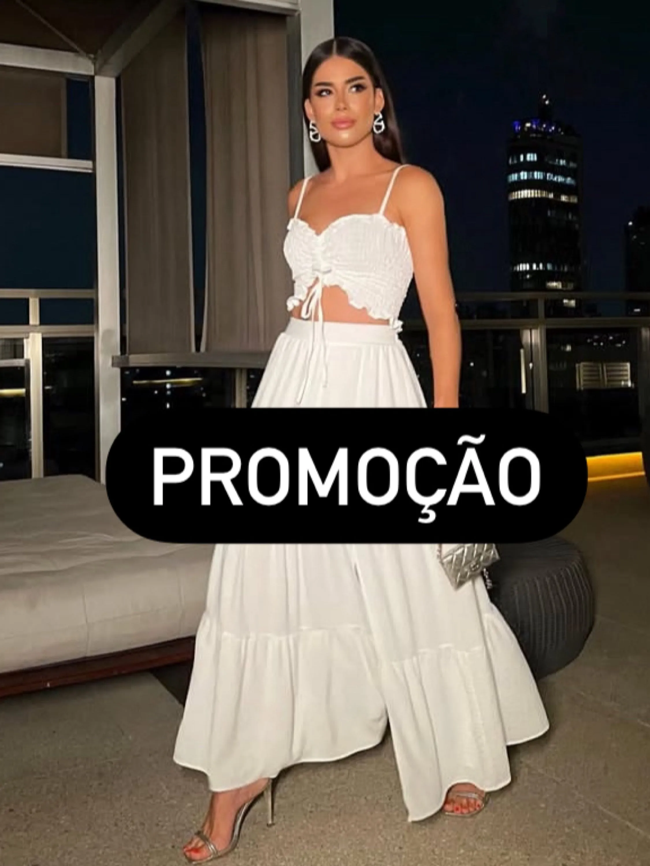 PROMOÇÃO 🌀Conjunto Saia longa + Cropped lastex