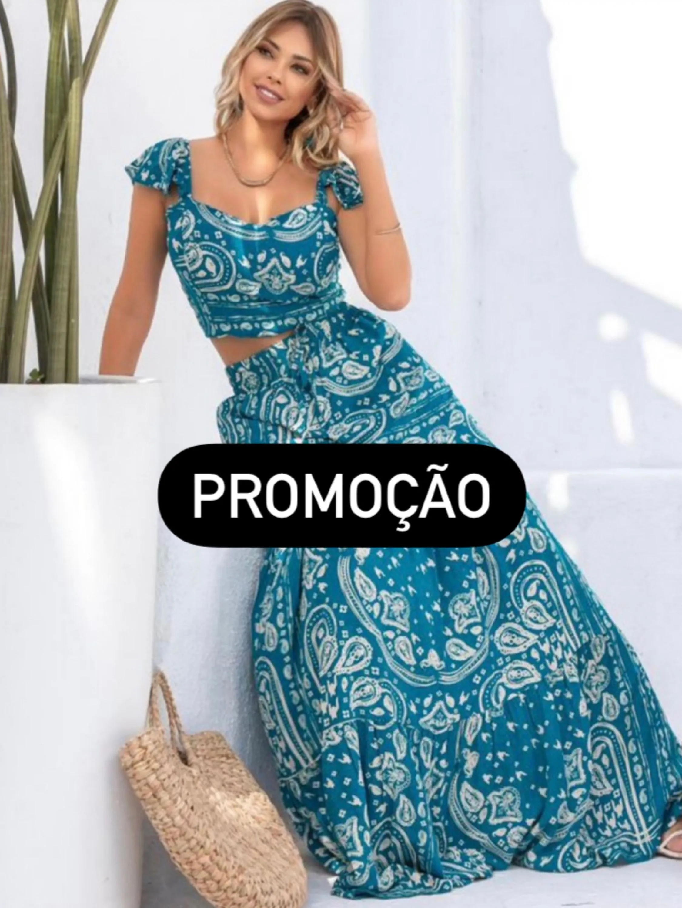 PROMOÇÃO 🌀Conjunto Saia Longa + Cropped