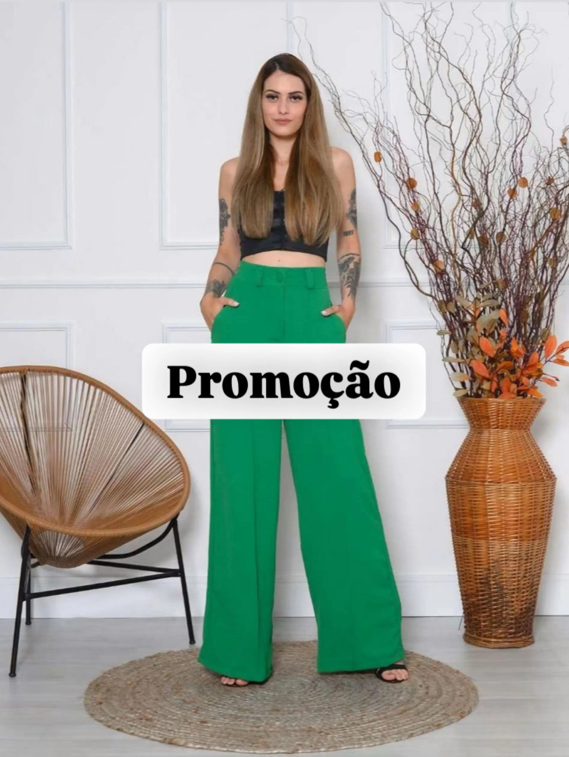 PROMOÇÃO 🔆 Calça Pantalona Alfaiataria 🔆