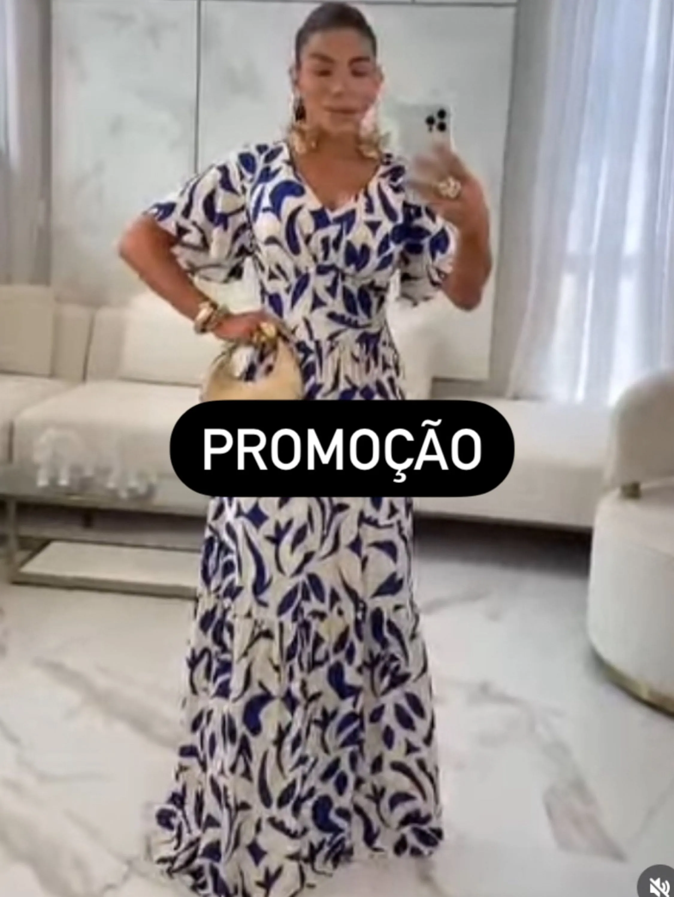 PROMOÇÃO 🌀Vestido Longo Decote