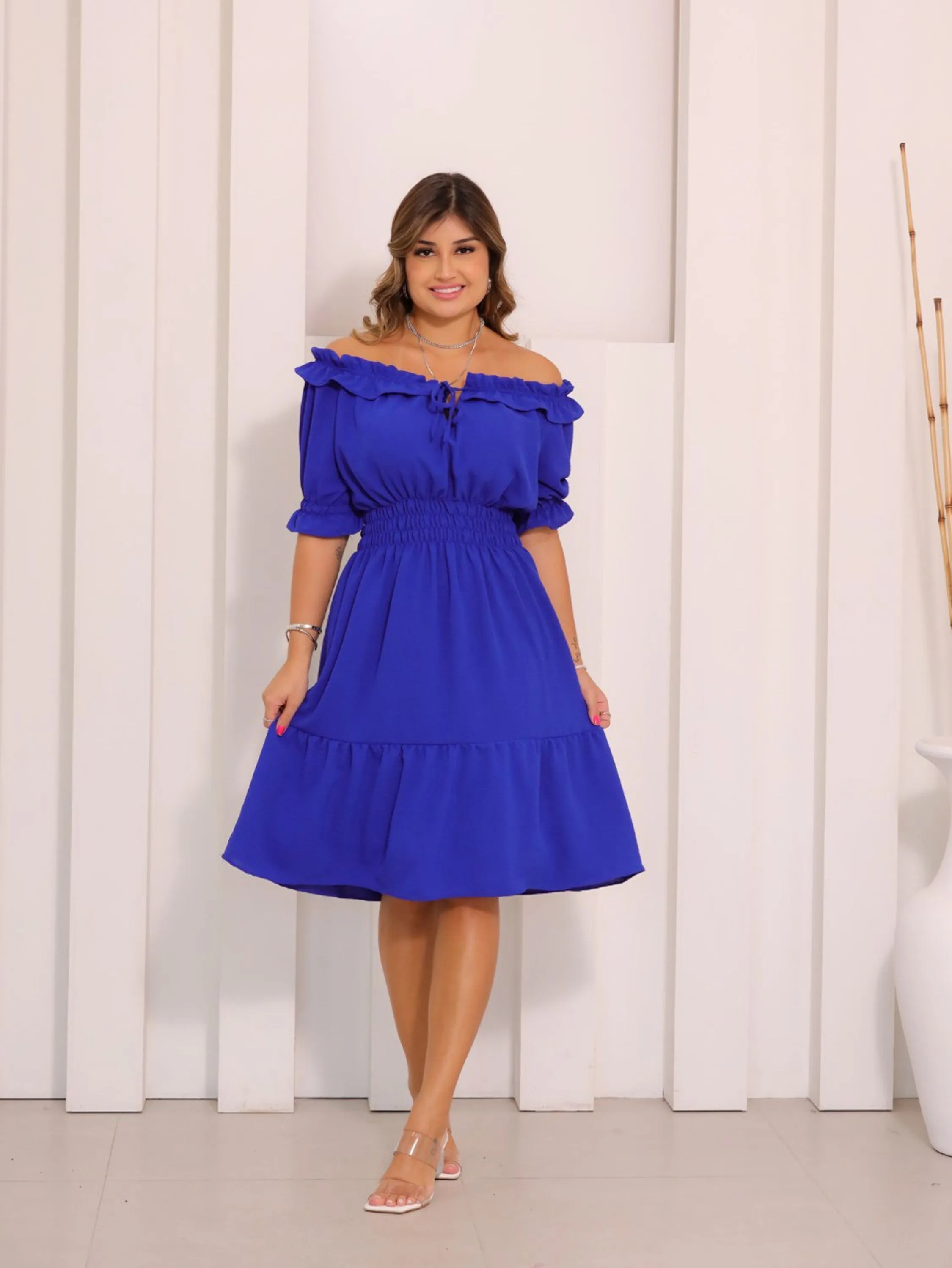 Vestido ciganinha midi