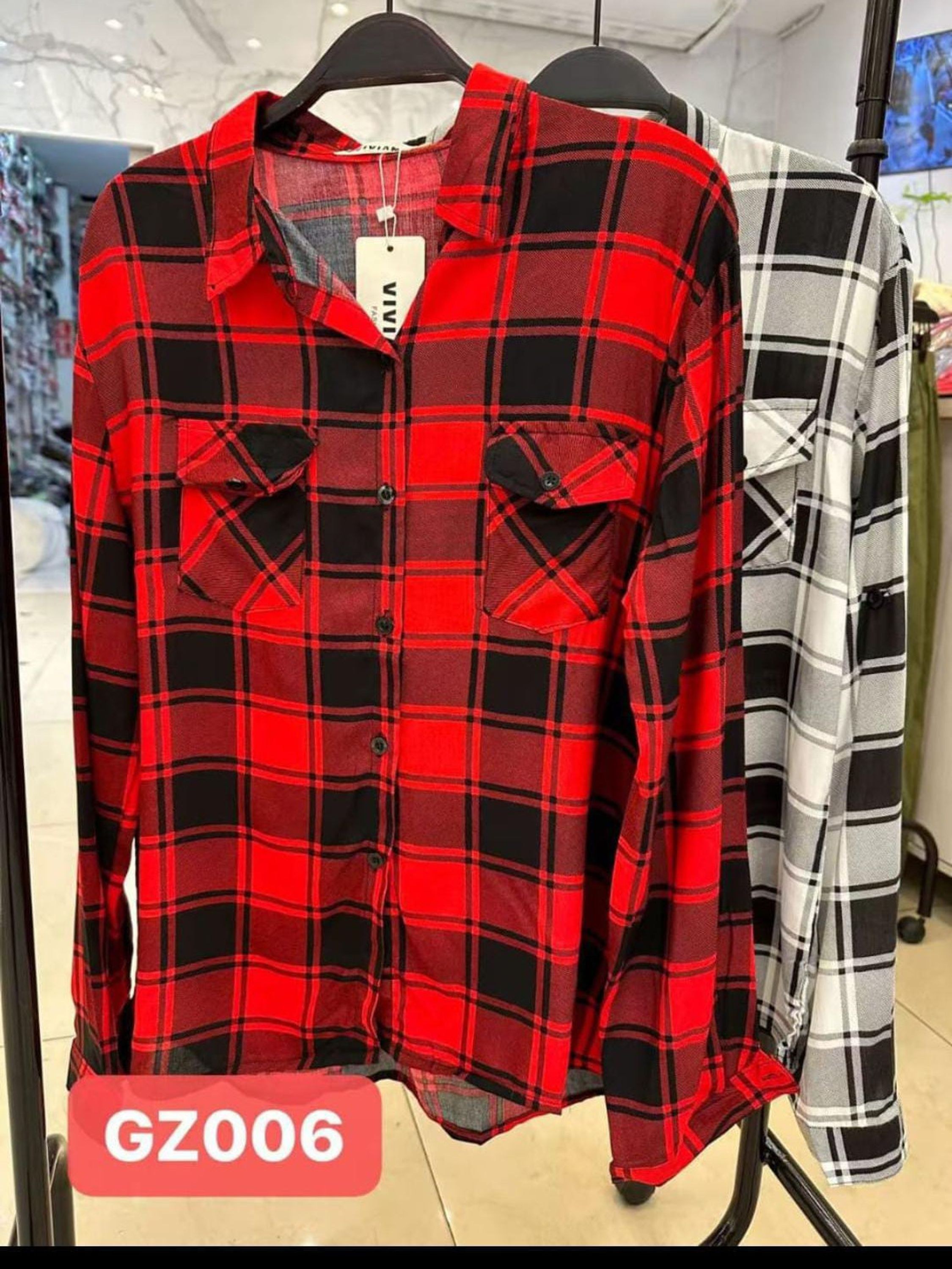 Camisa xadrez com bolso