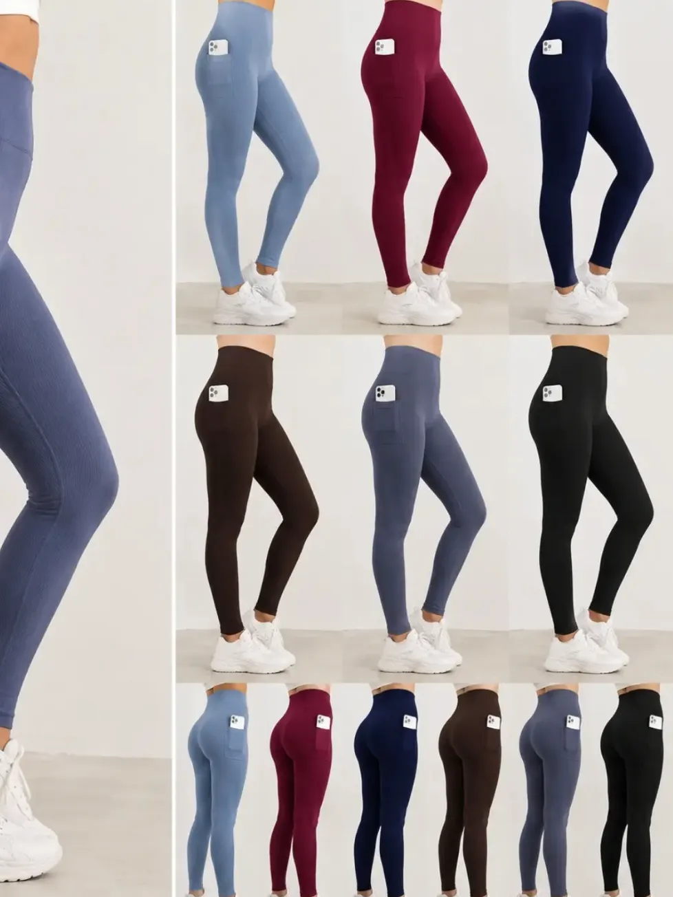Legging Canelada Com Bolso P/M G/GG #26191 Academia