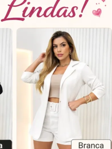 Blazer Feminino Social Neoprene Inverno