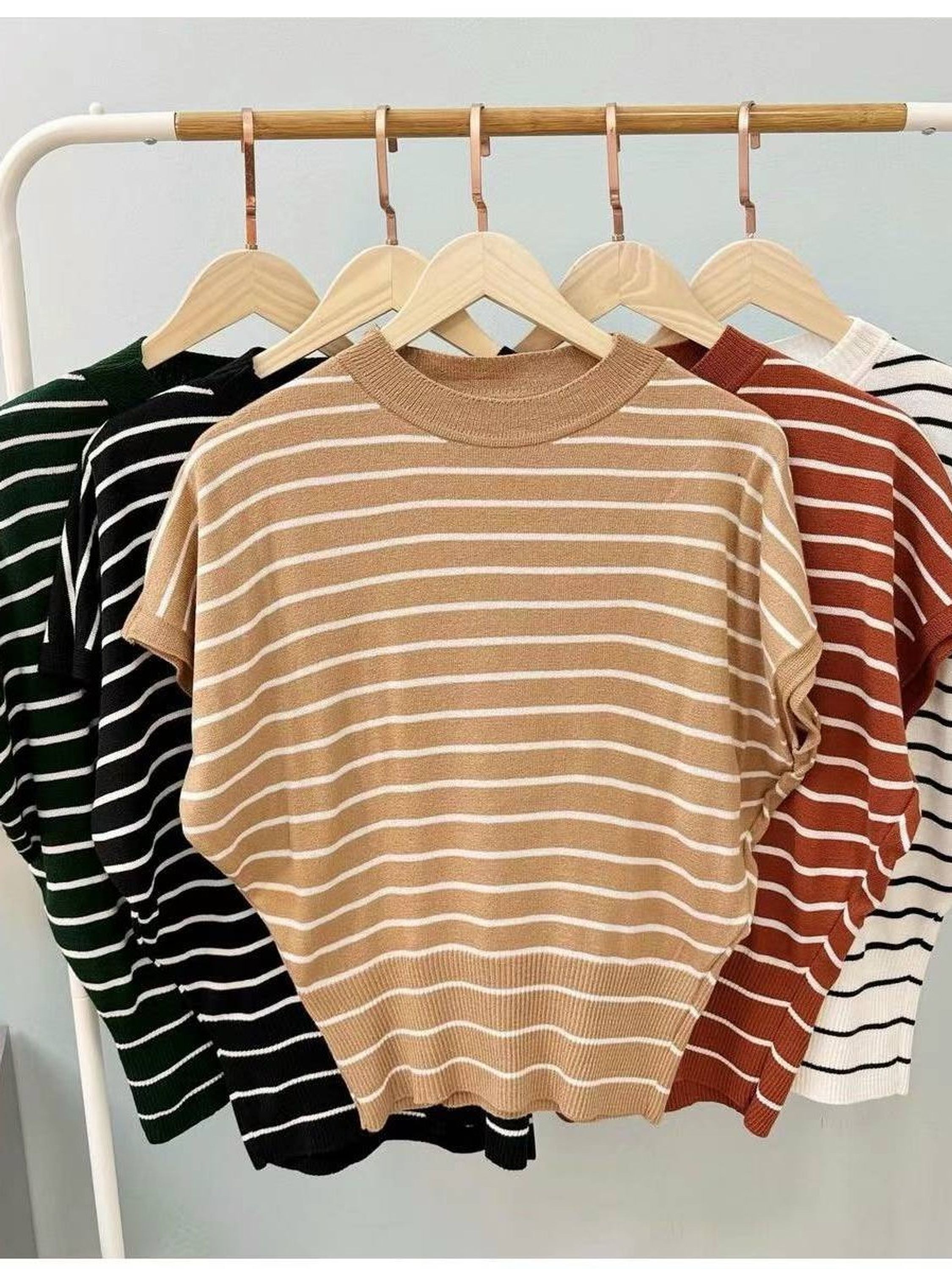 Blusa modal morcego listrada