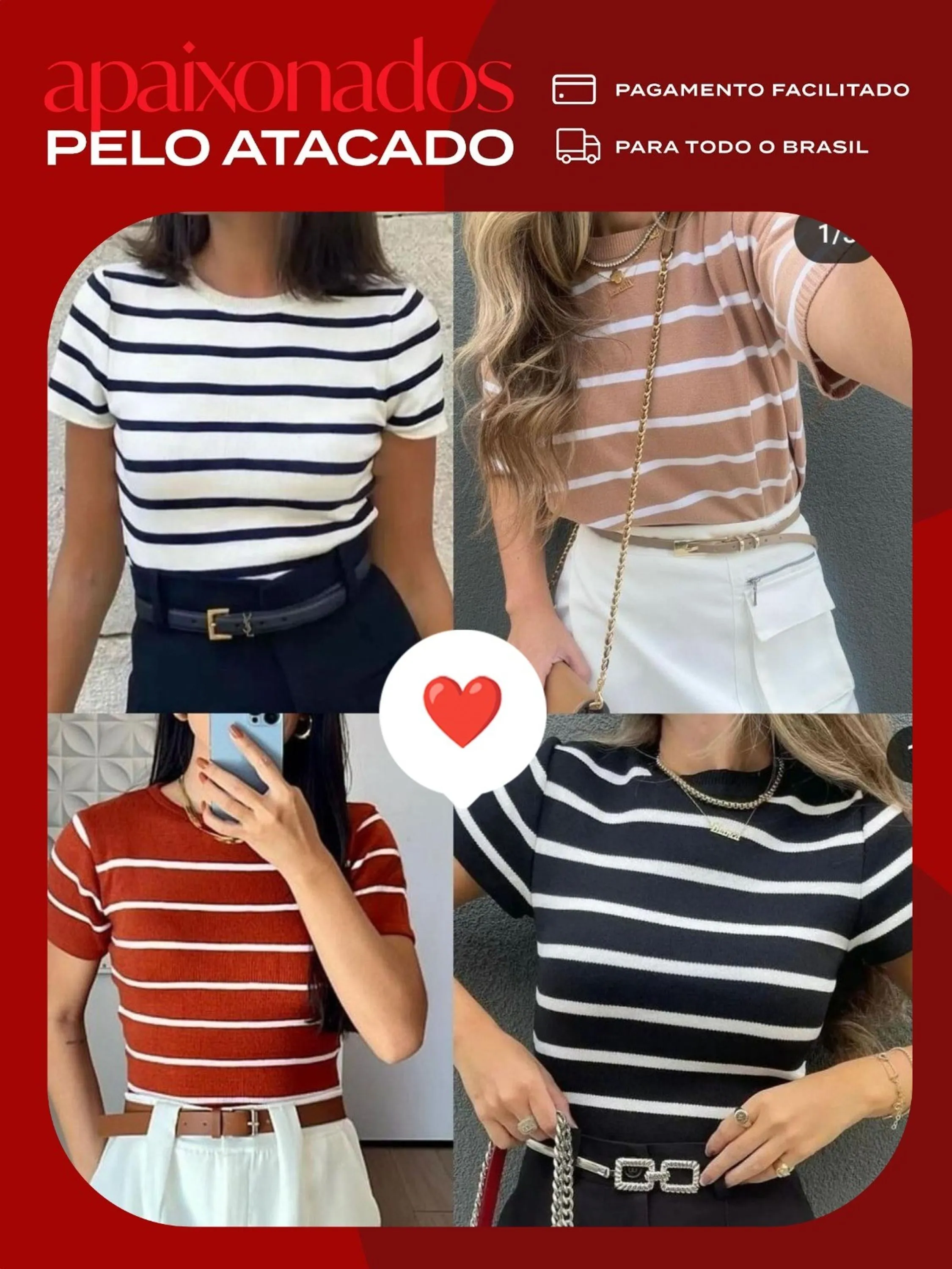 Promoção cropped modal listrado