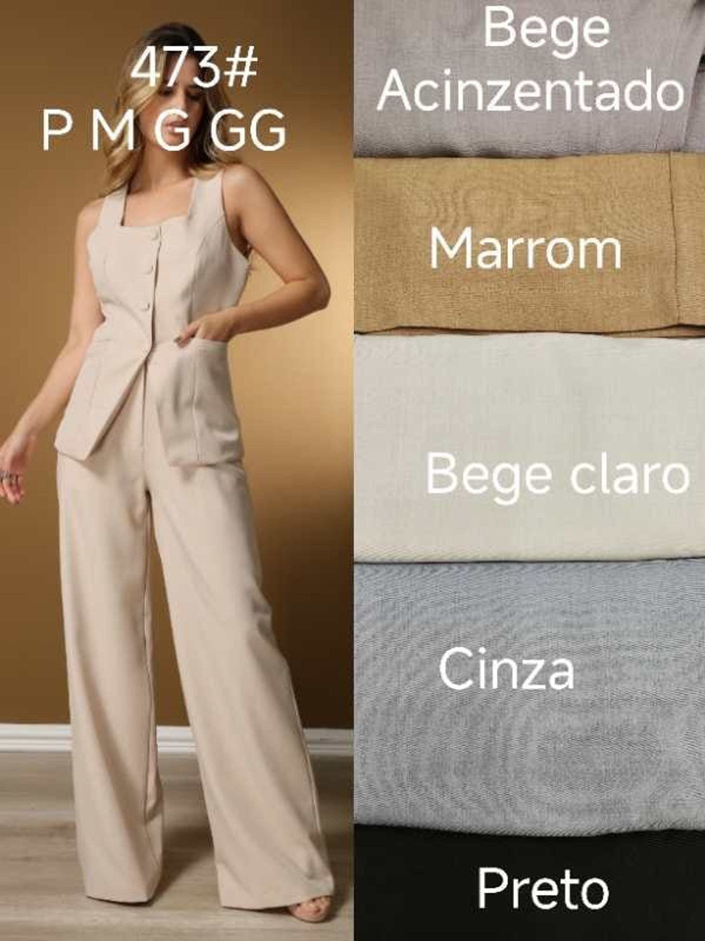 Conjunto tecido twill Linho