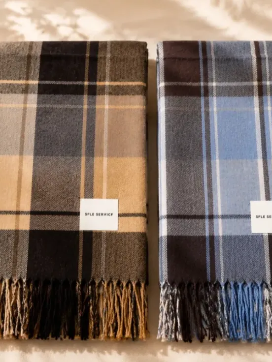 Lenço Cachecol Xadrez Outono Inverno Feminino