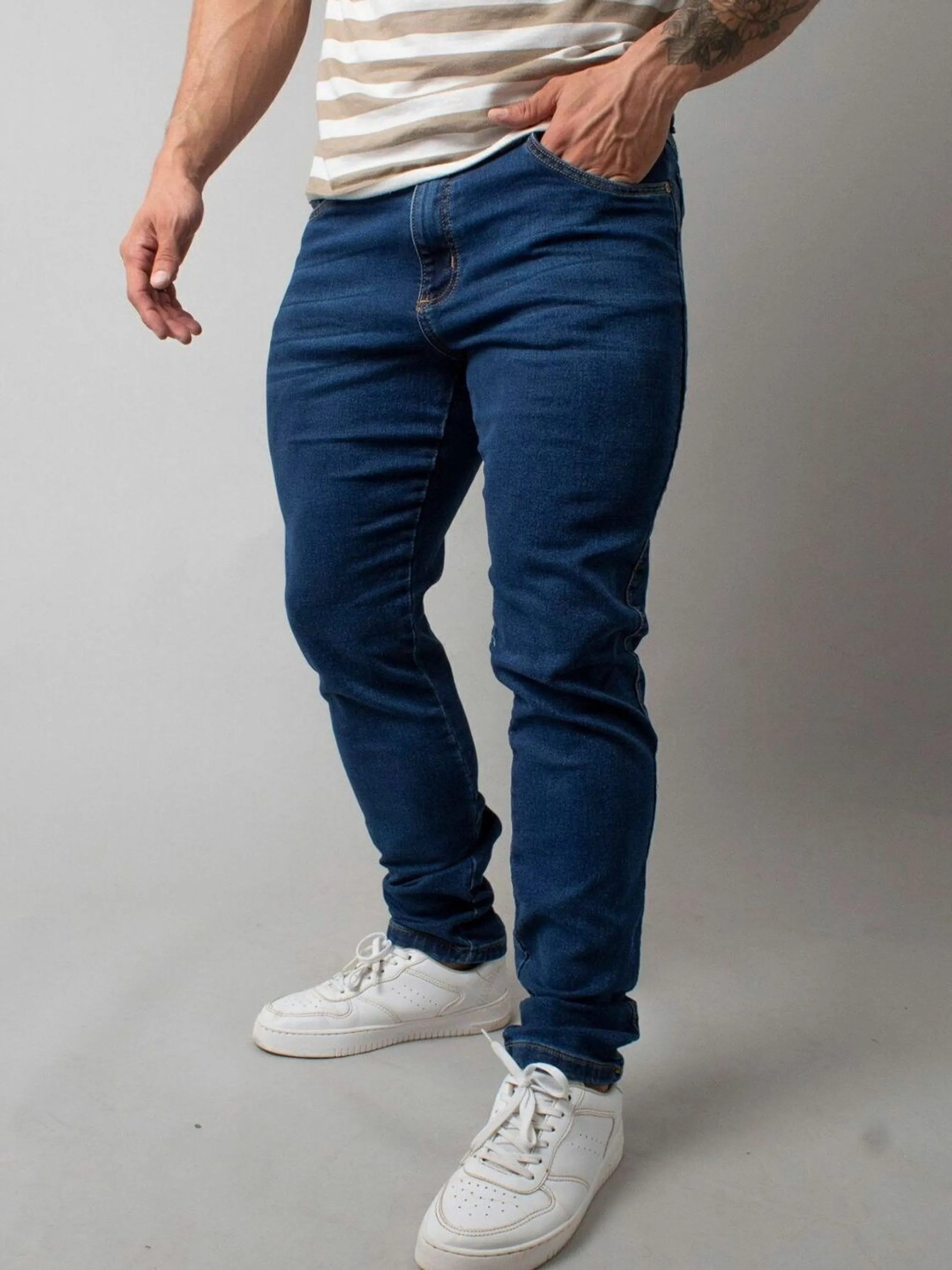 Calça Jeans Masculina Com Laycra