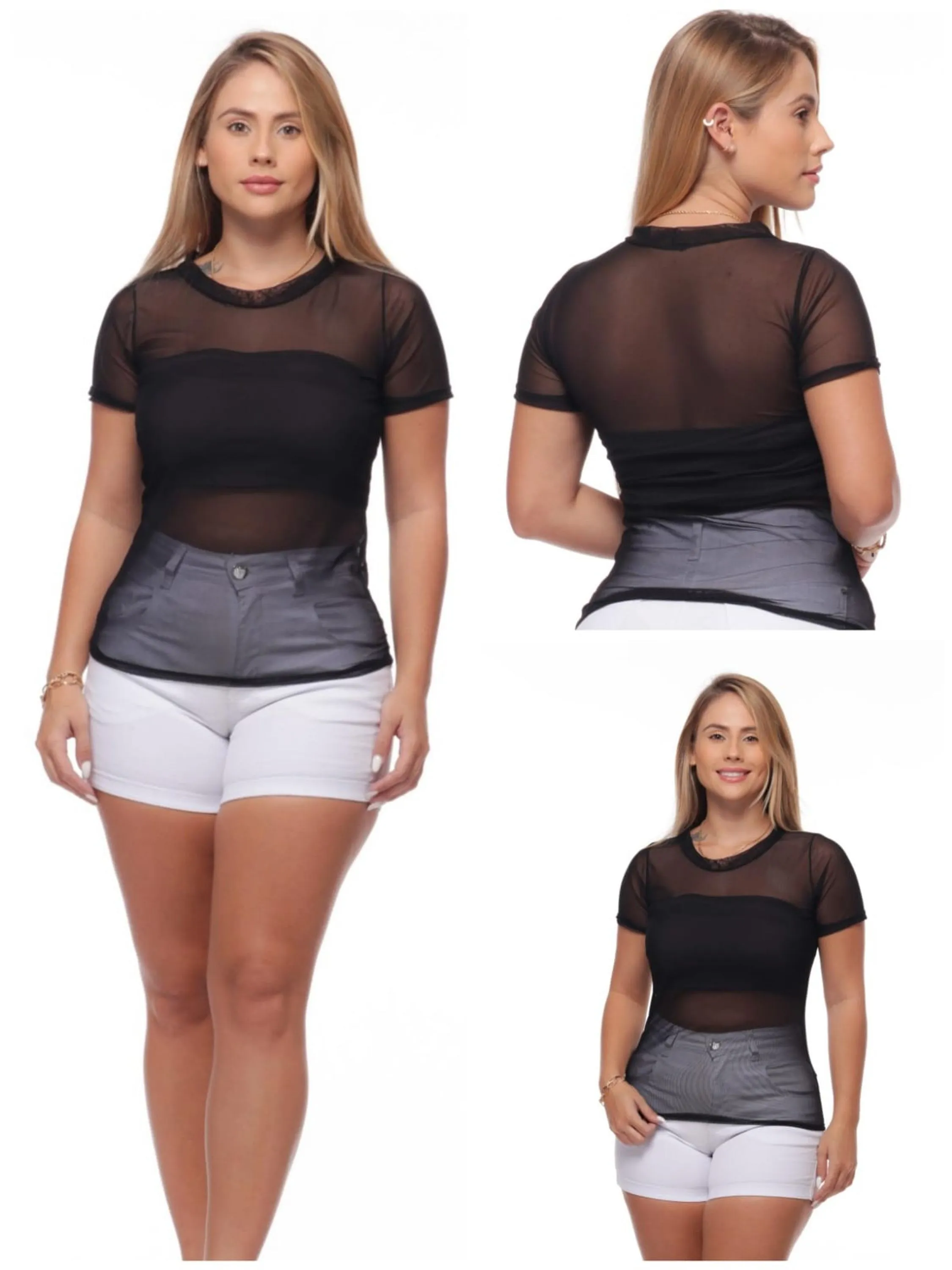 REF 458 BLUSA FEMININA TULE