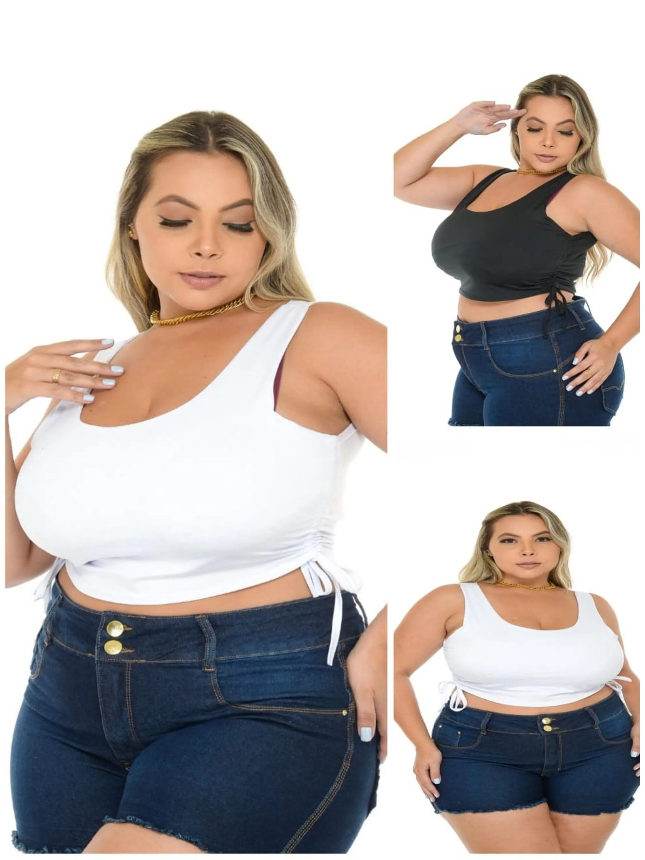 Ref 03 CROPPED FEMININA SUFLEX PLUS SIZE