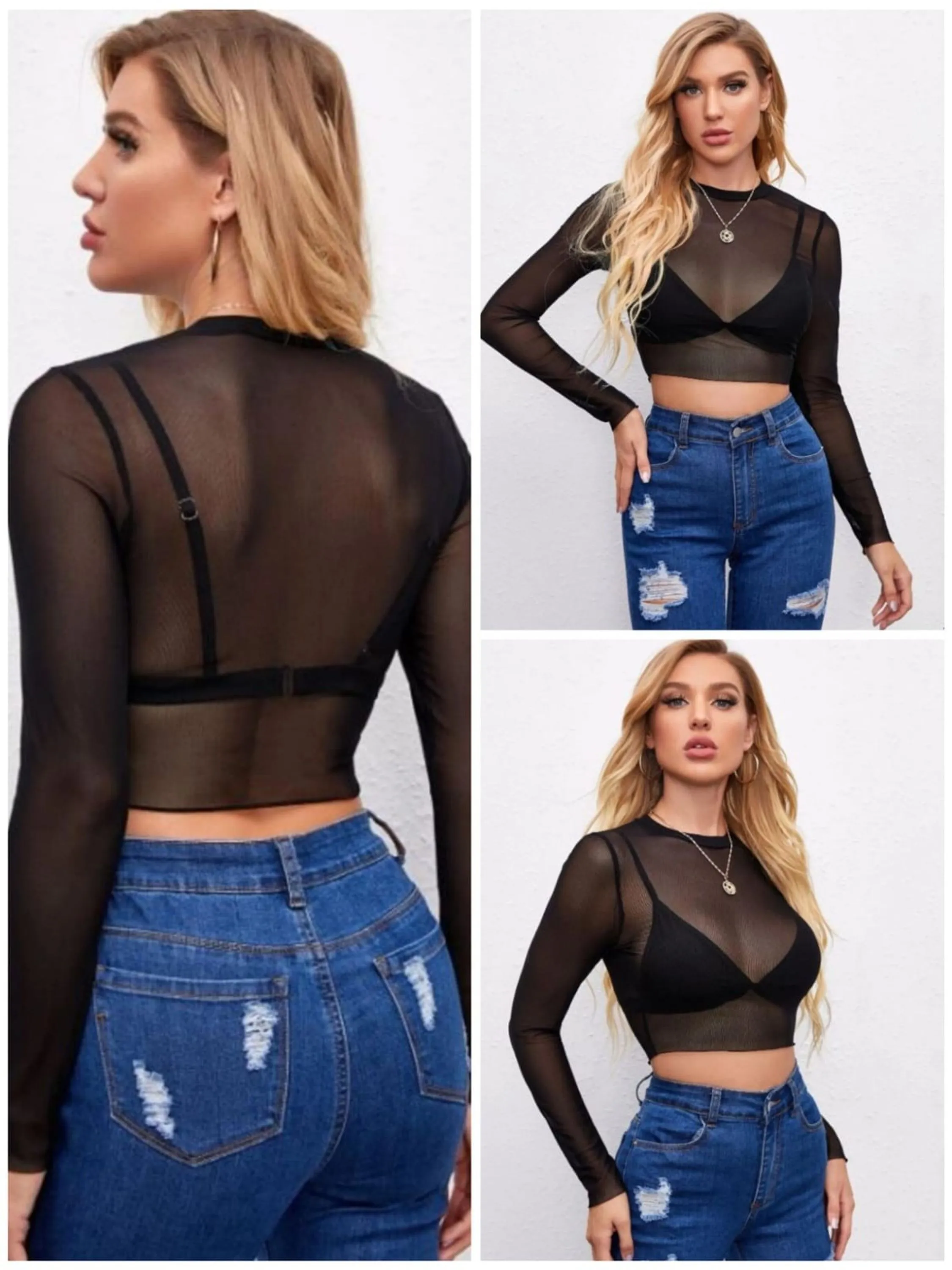 REF 301 BLUSA FEMININA TULE