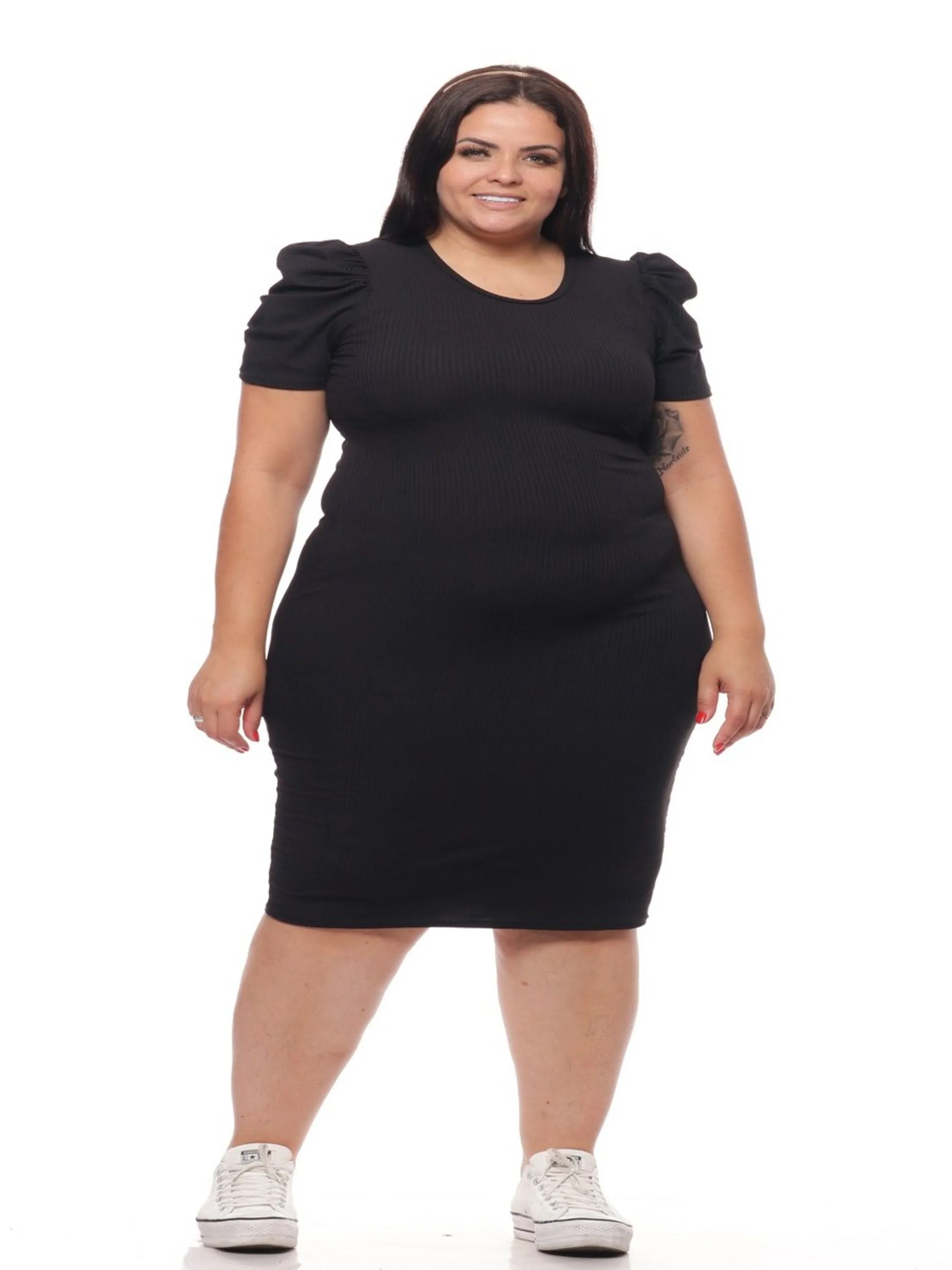 REF 120 VESTIDO FEMININA CANELADO PLUS SIZE