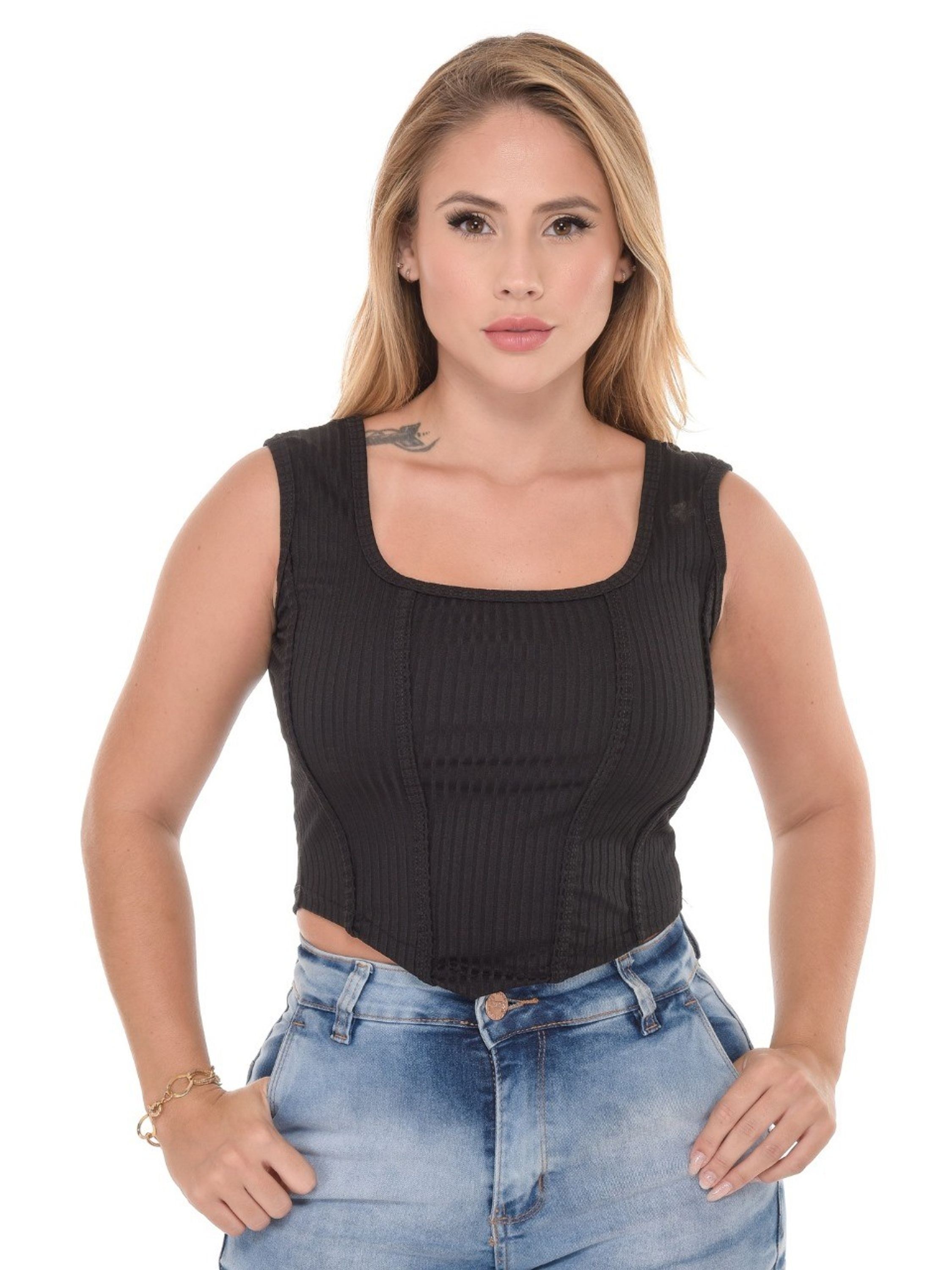 REF 08 CROPPED FEMININA CANELADO