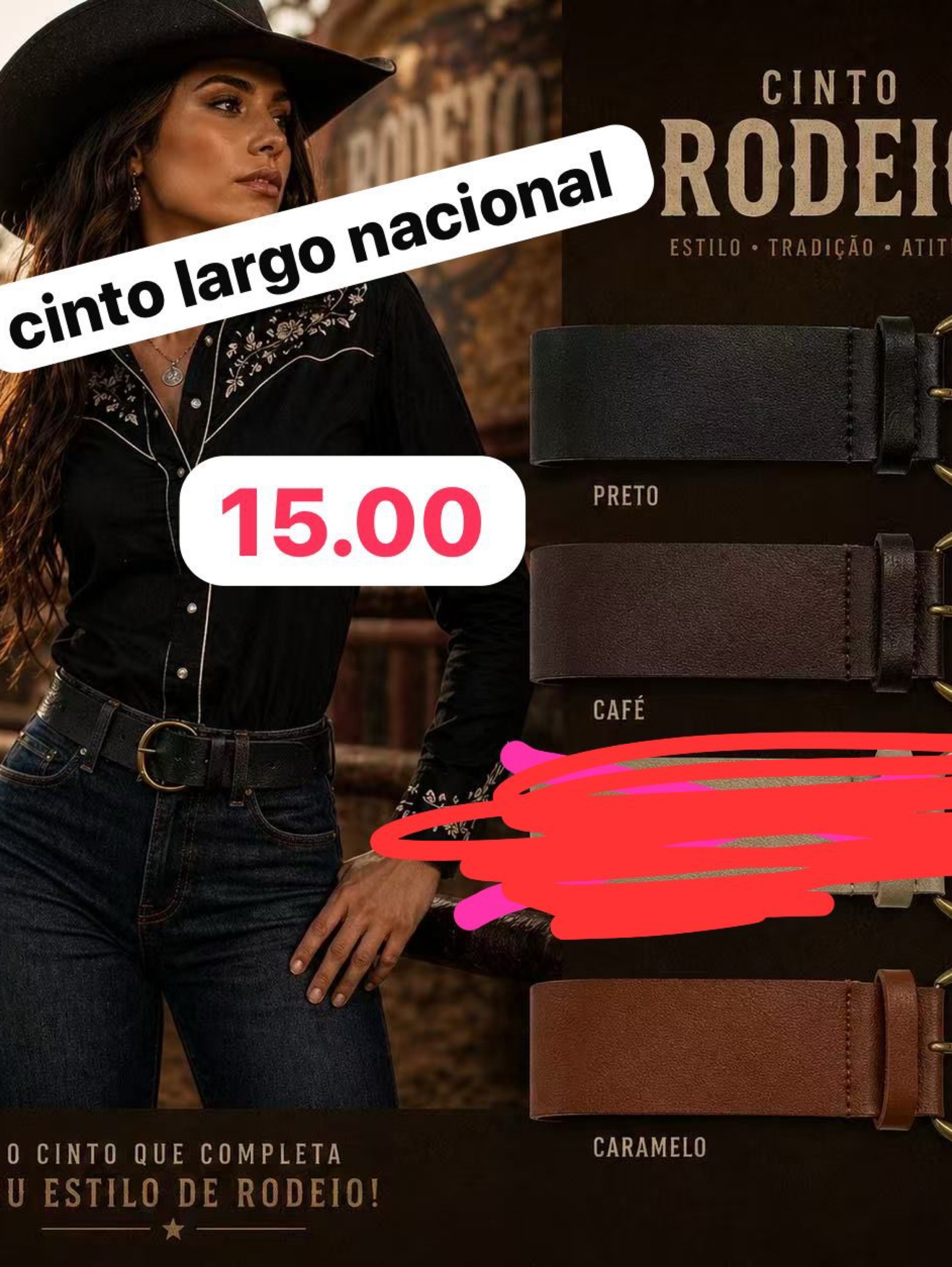 cinto largo 5cm