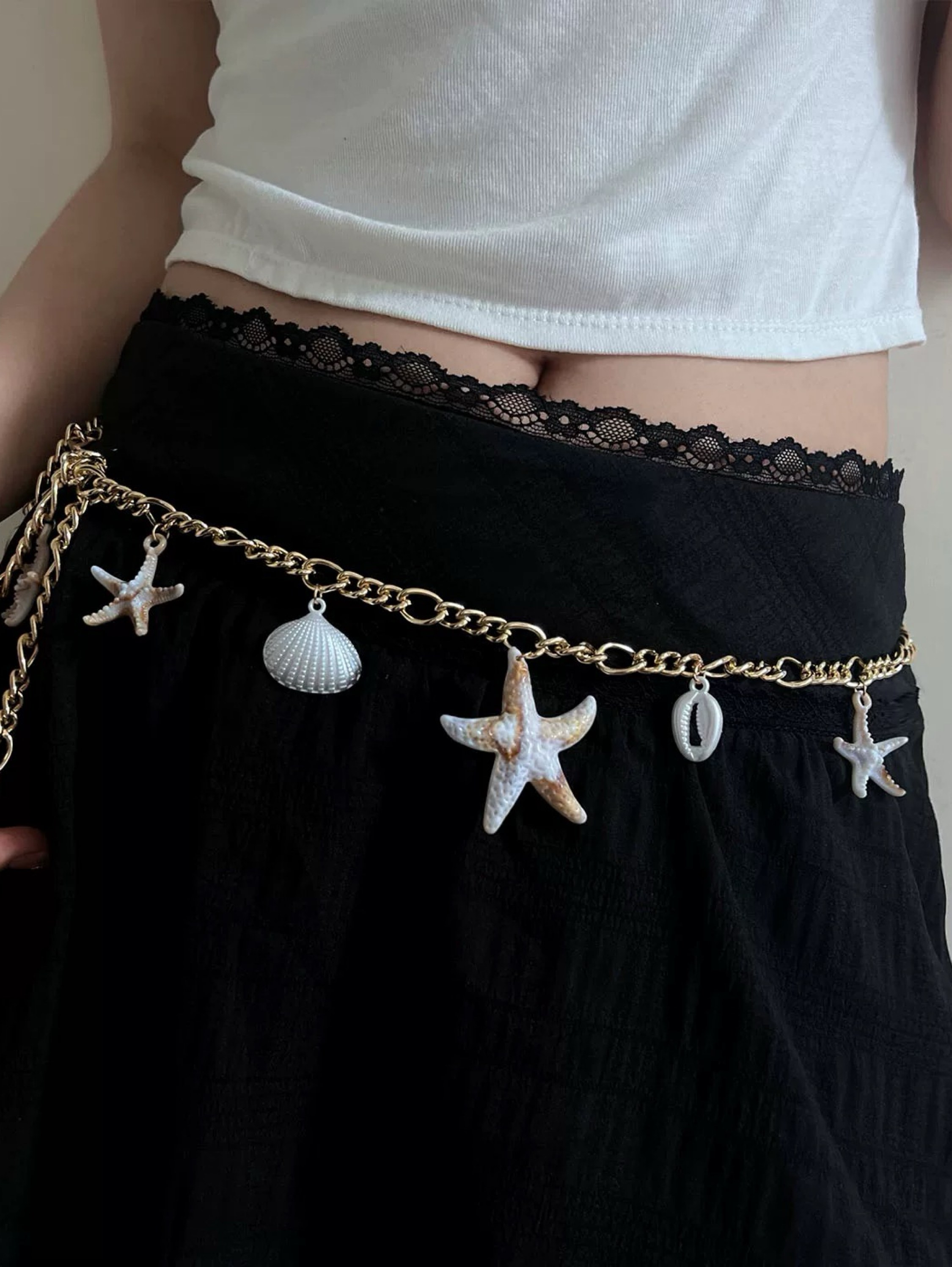 cinto correte de concha