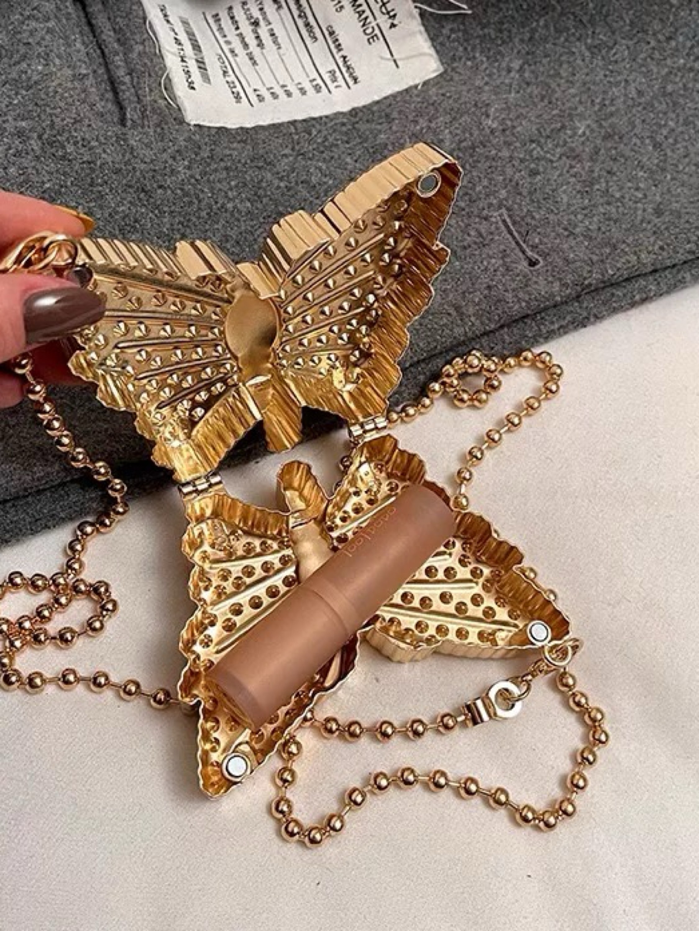 mini bag de borboleta