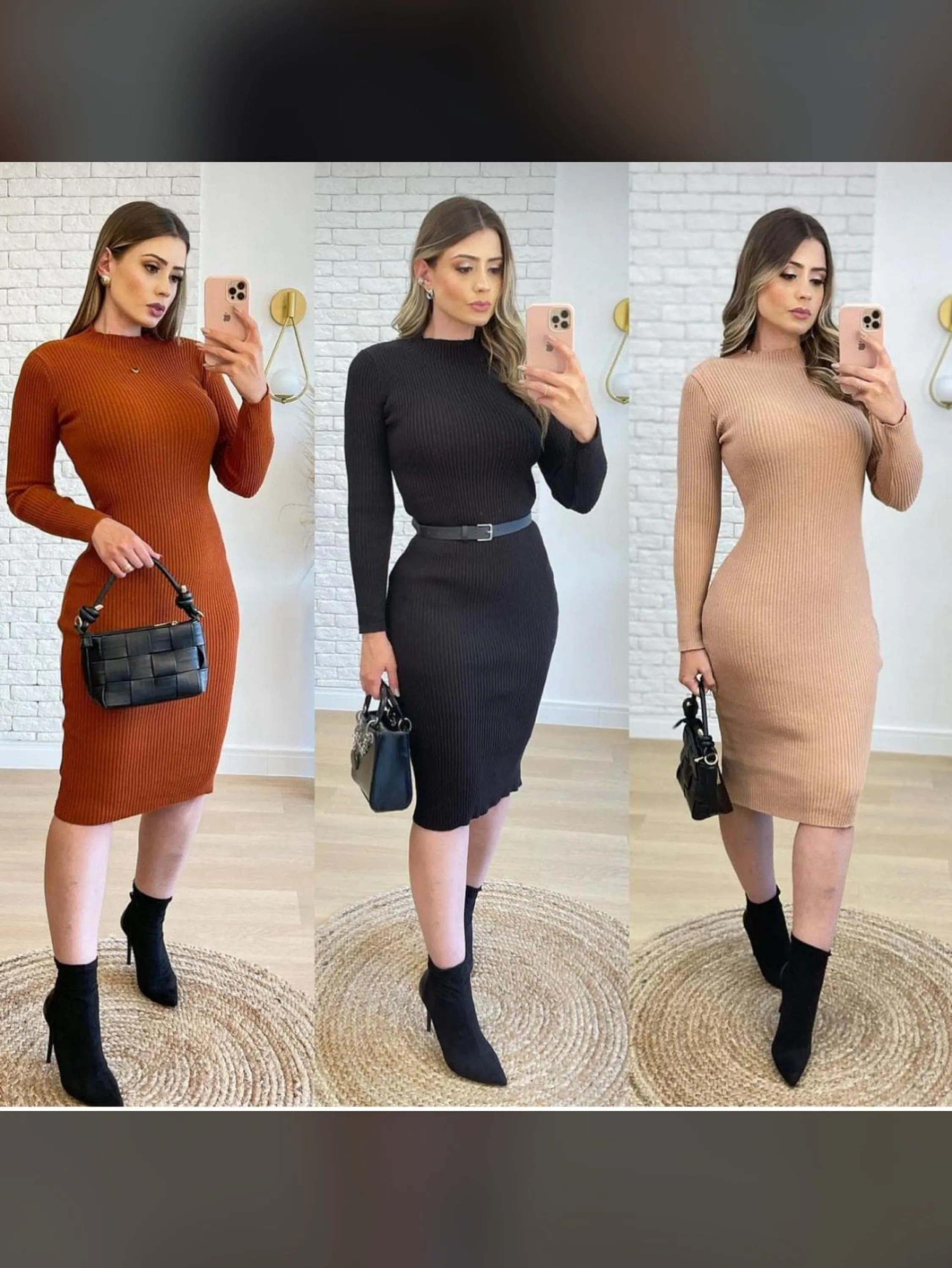 Vestido tricô inverno