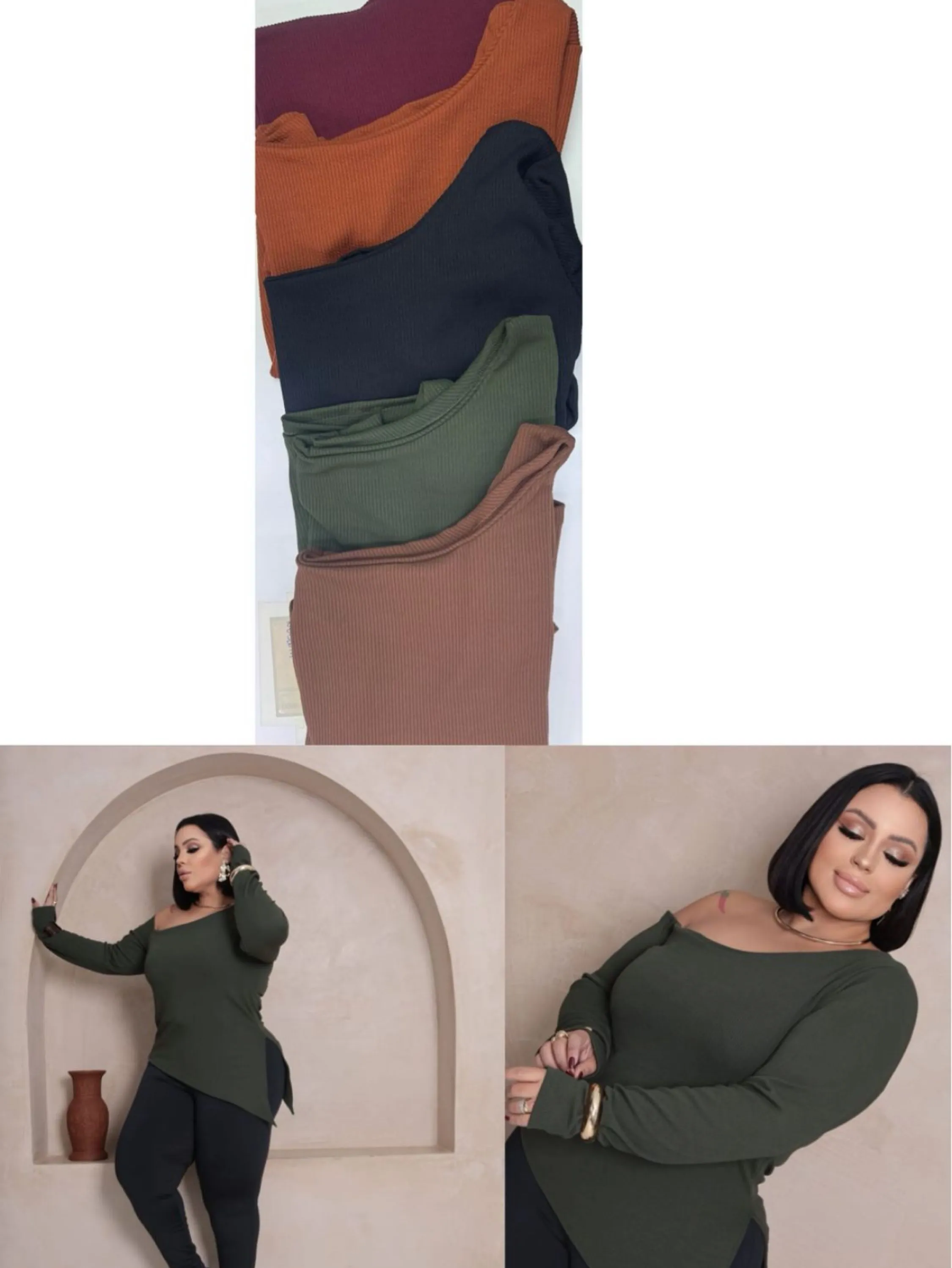 Blusa mula manca plus