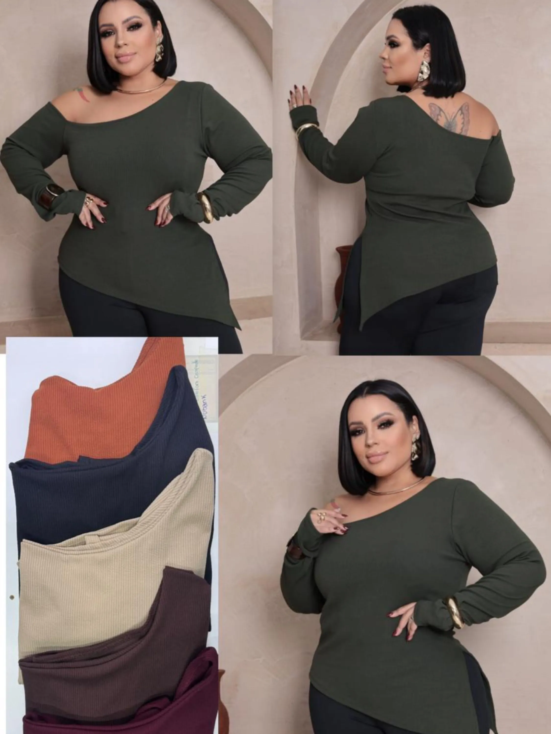 Blusa mula manca plus