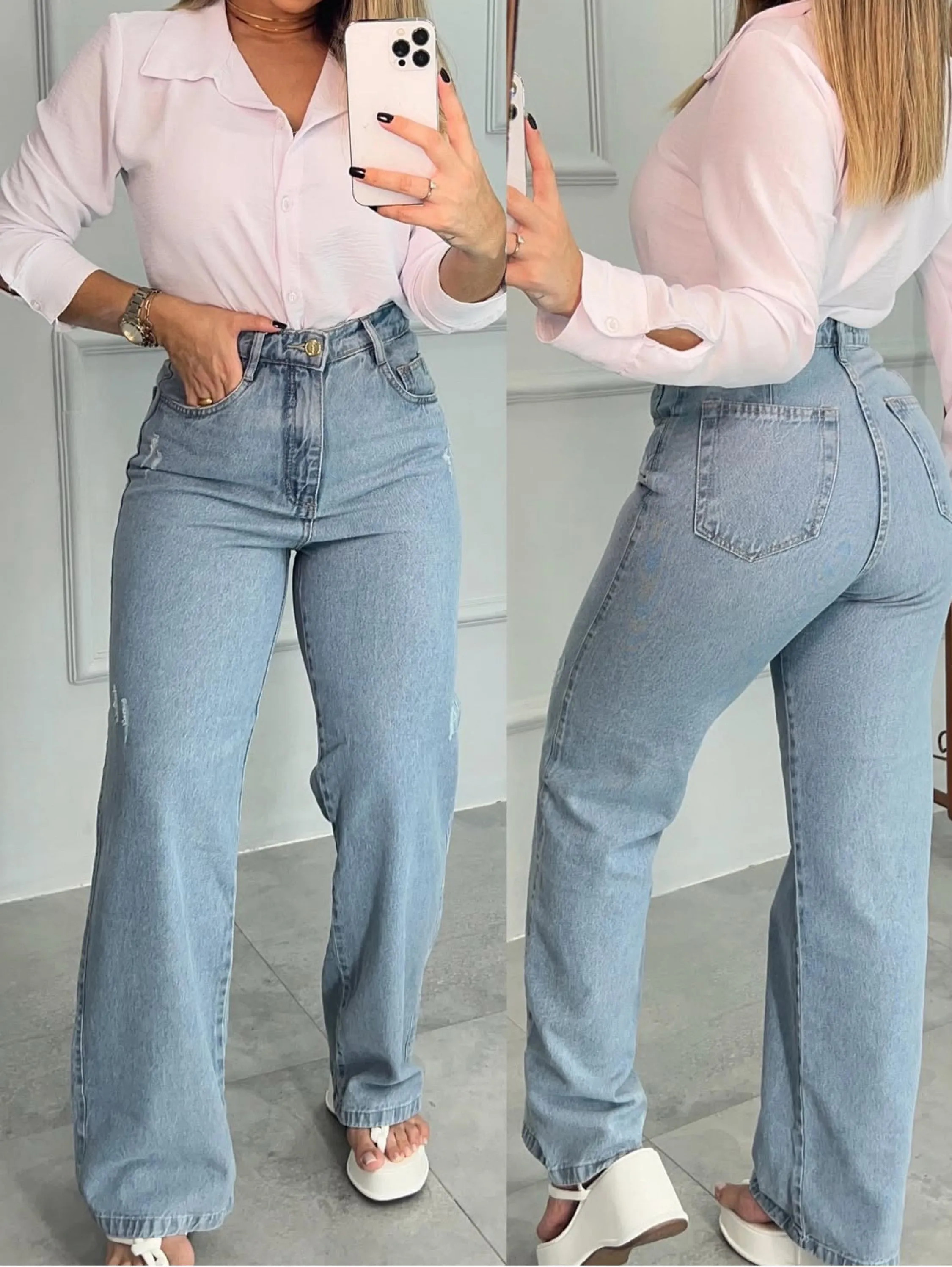 calça wide leg