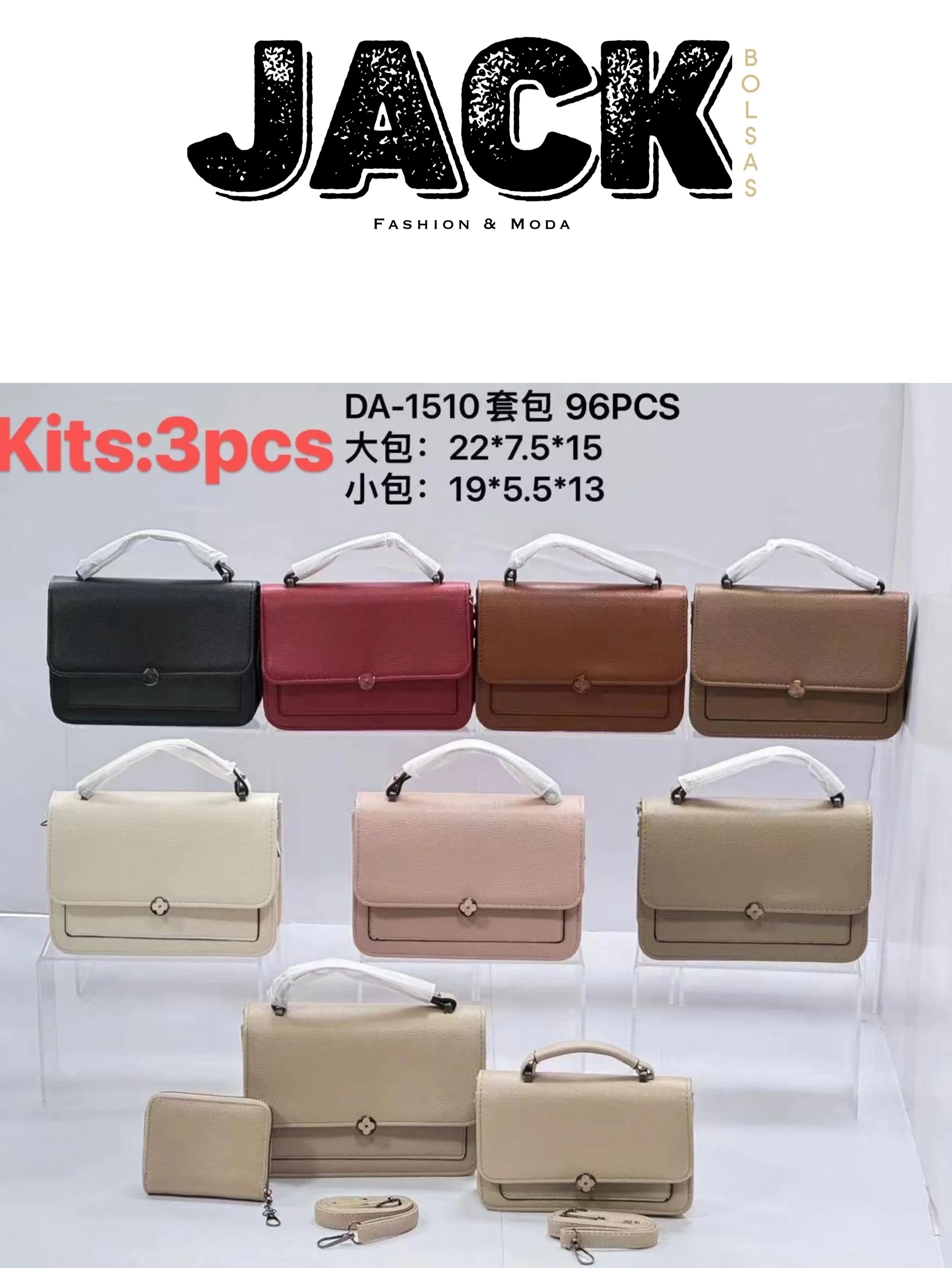 BOLSA FEMININA KIT COM 3 PÇS 1510