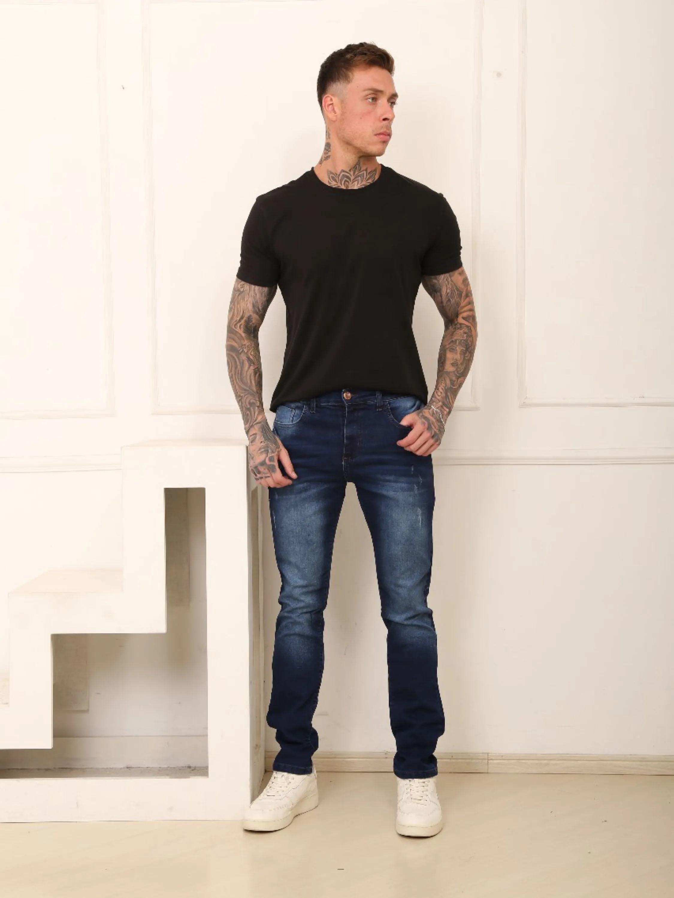 Calça jeans masculina skinny