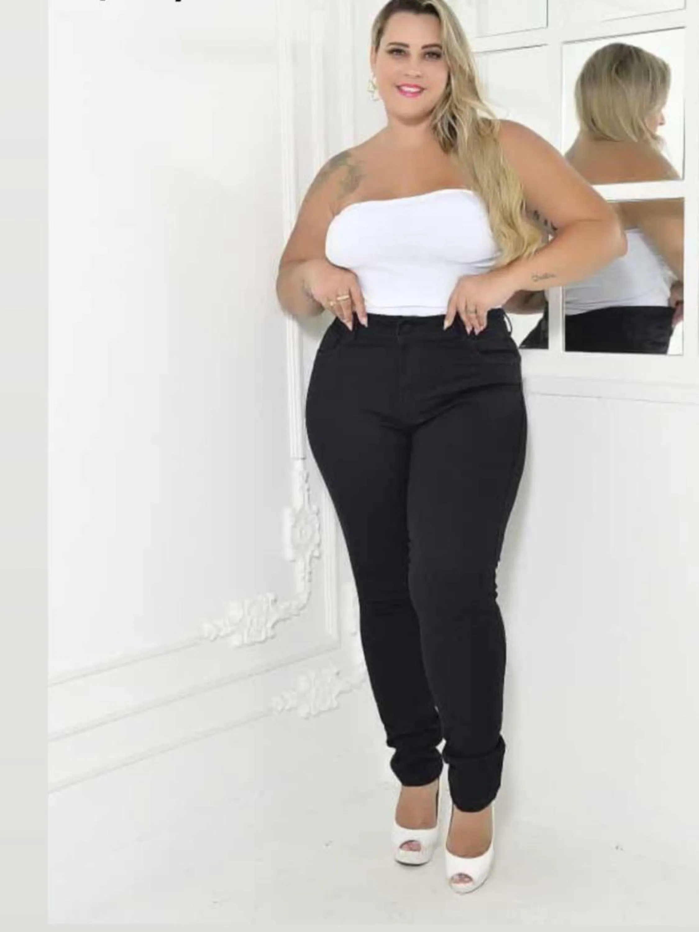 Calça skinny plus preta