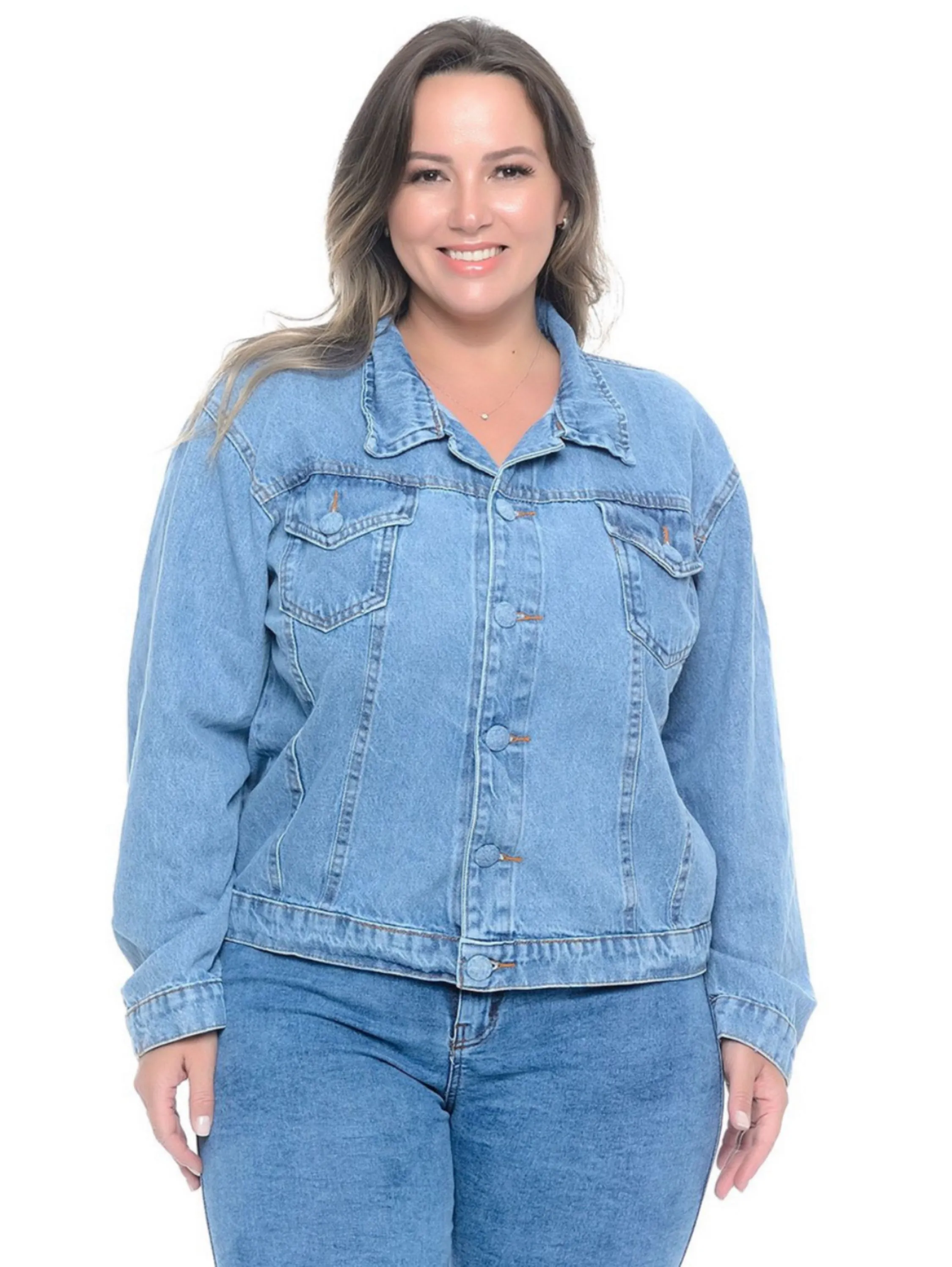 Jaqueta jeans plus