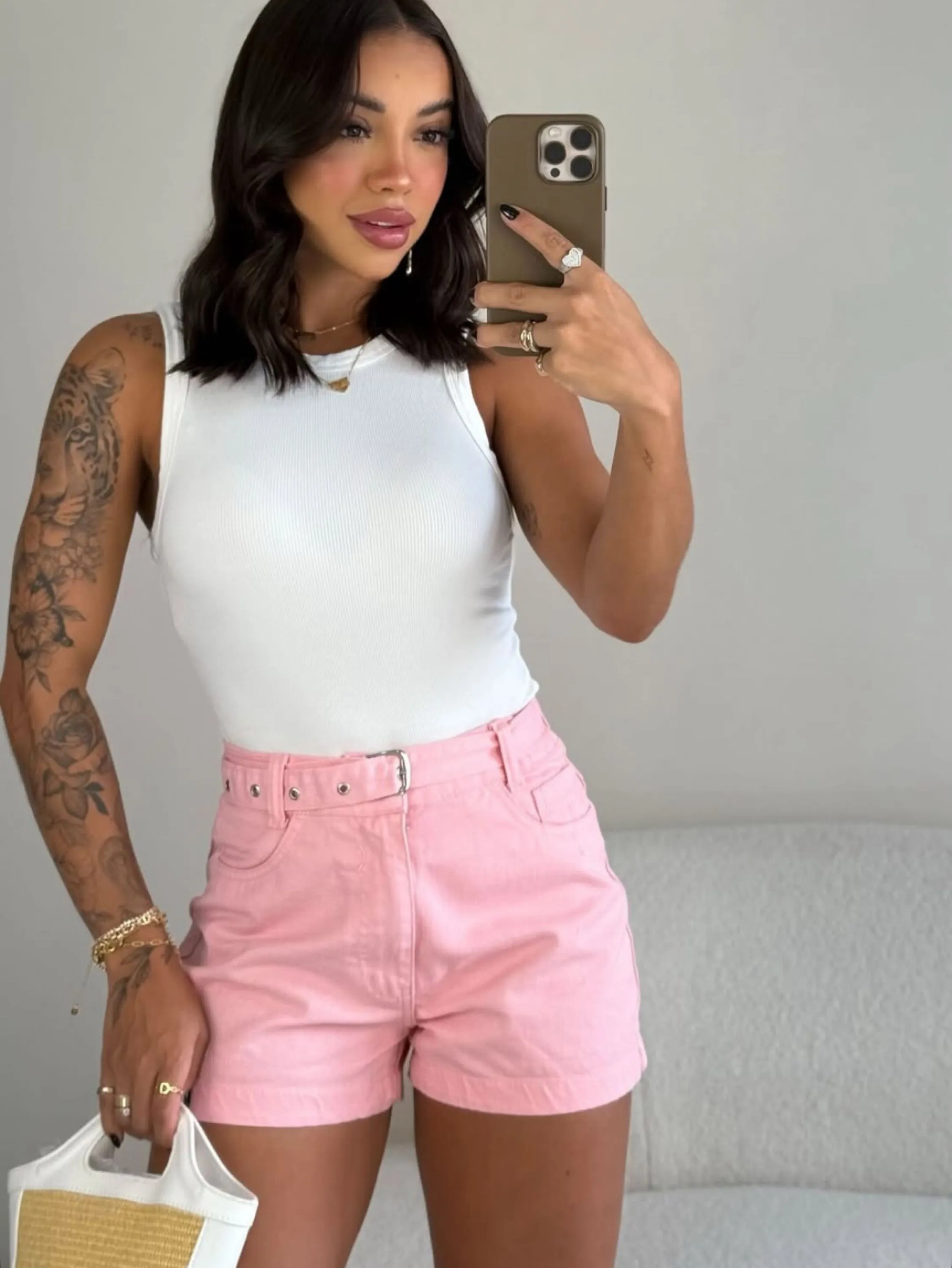 Short jeans rose bebe