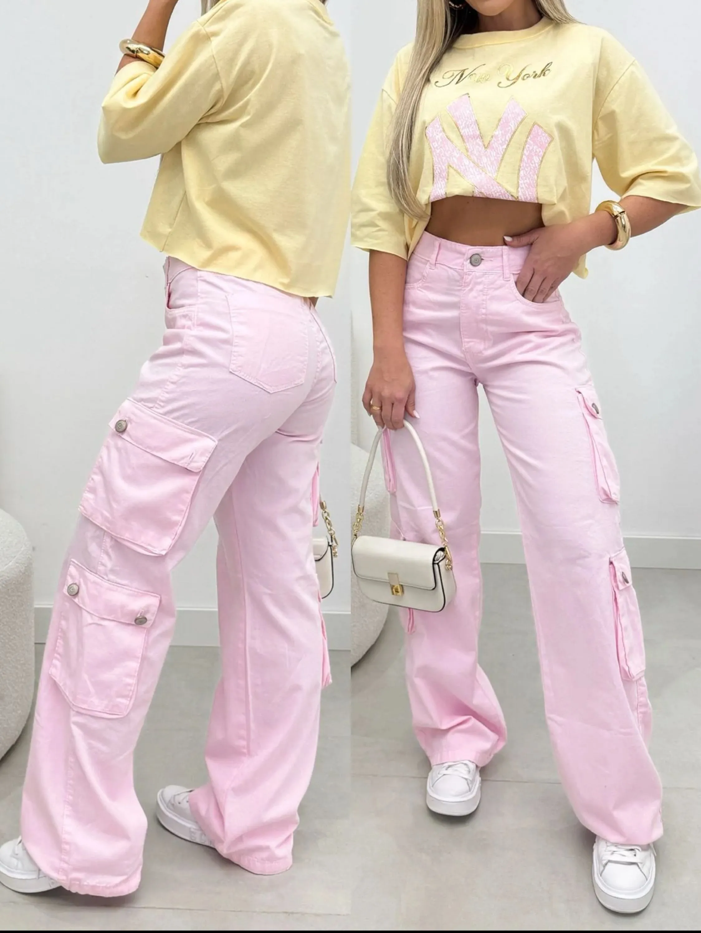 Calça jeans cargo