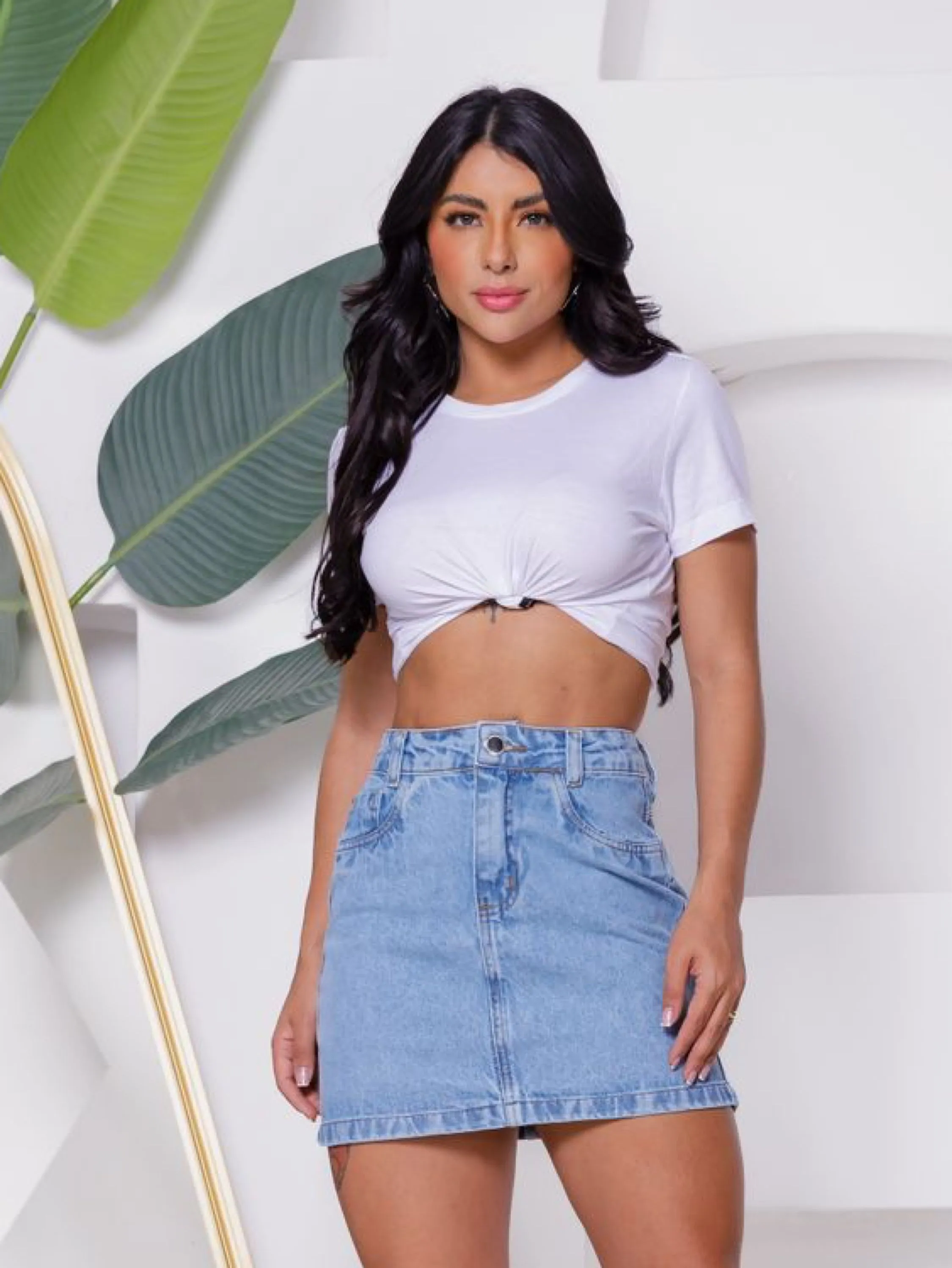 Saia jeans clara