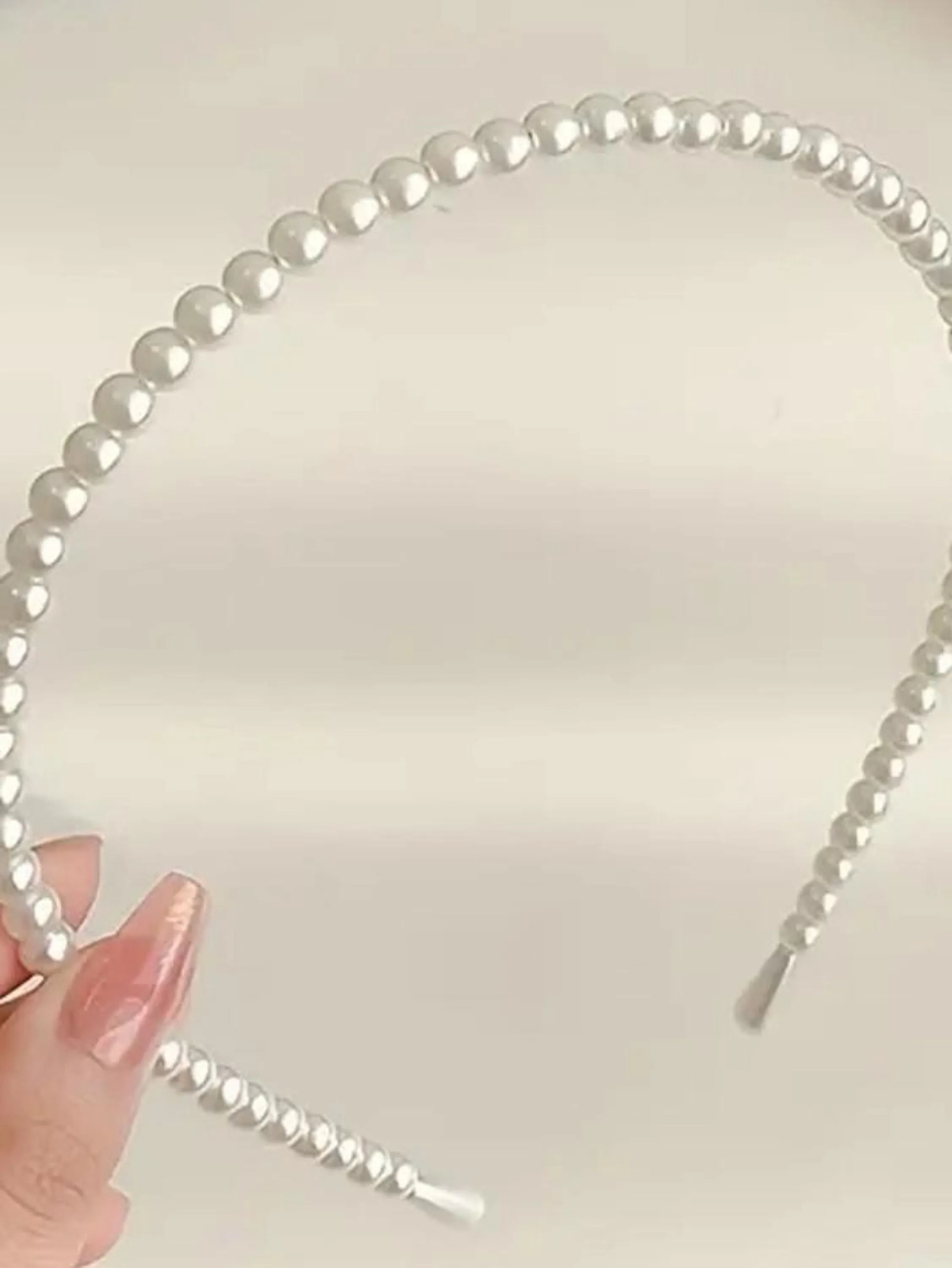Arco de Cabelo Tiara Feminina Perolada
