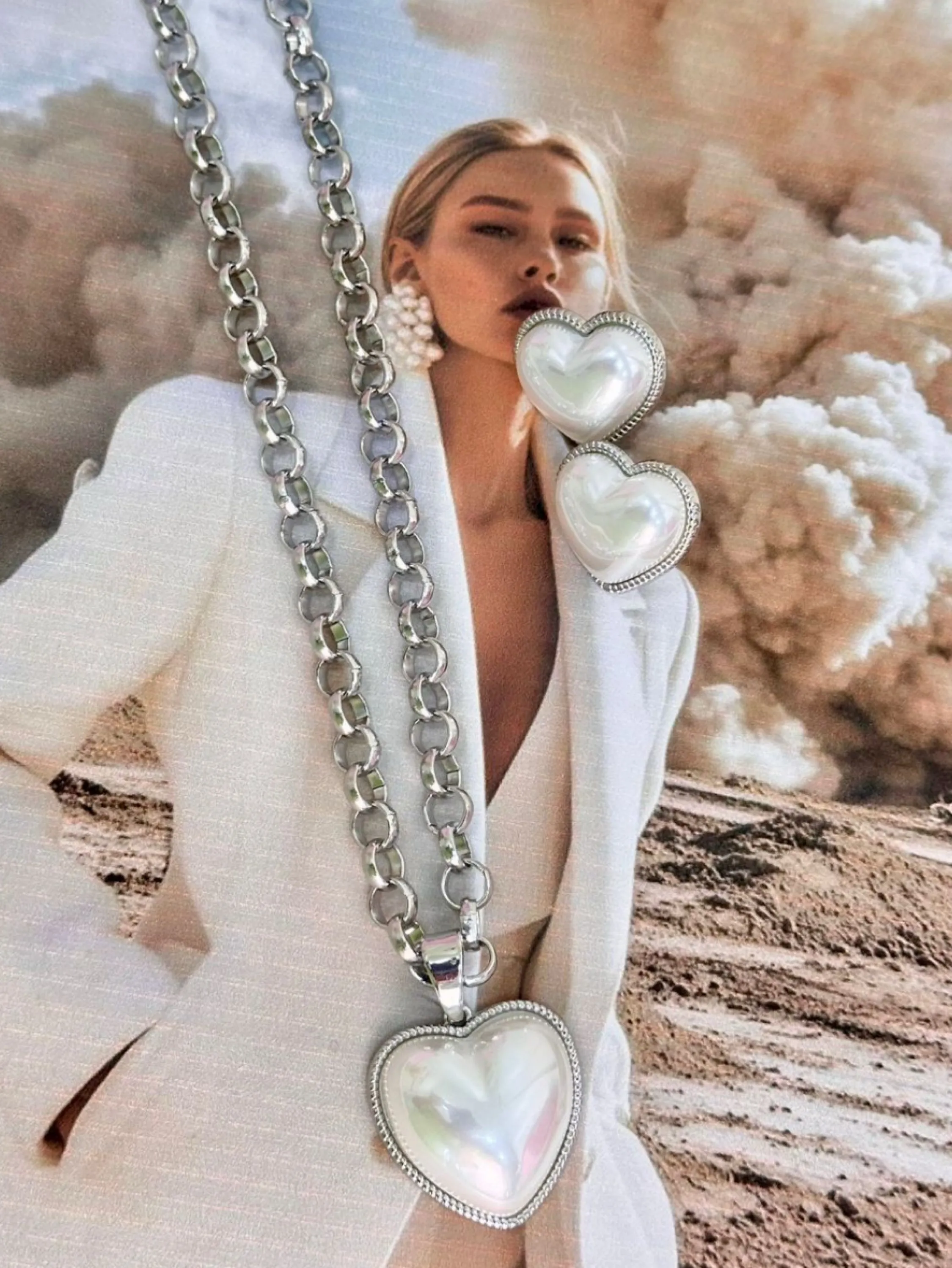 Kit colar e brinco conjunto folheado