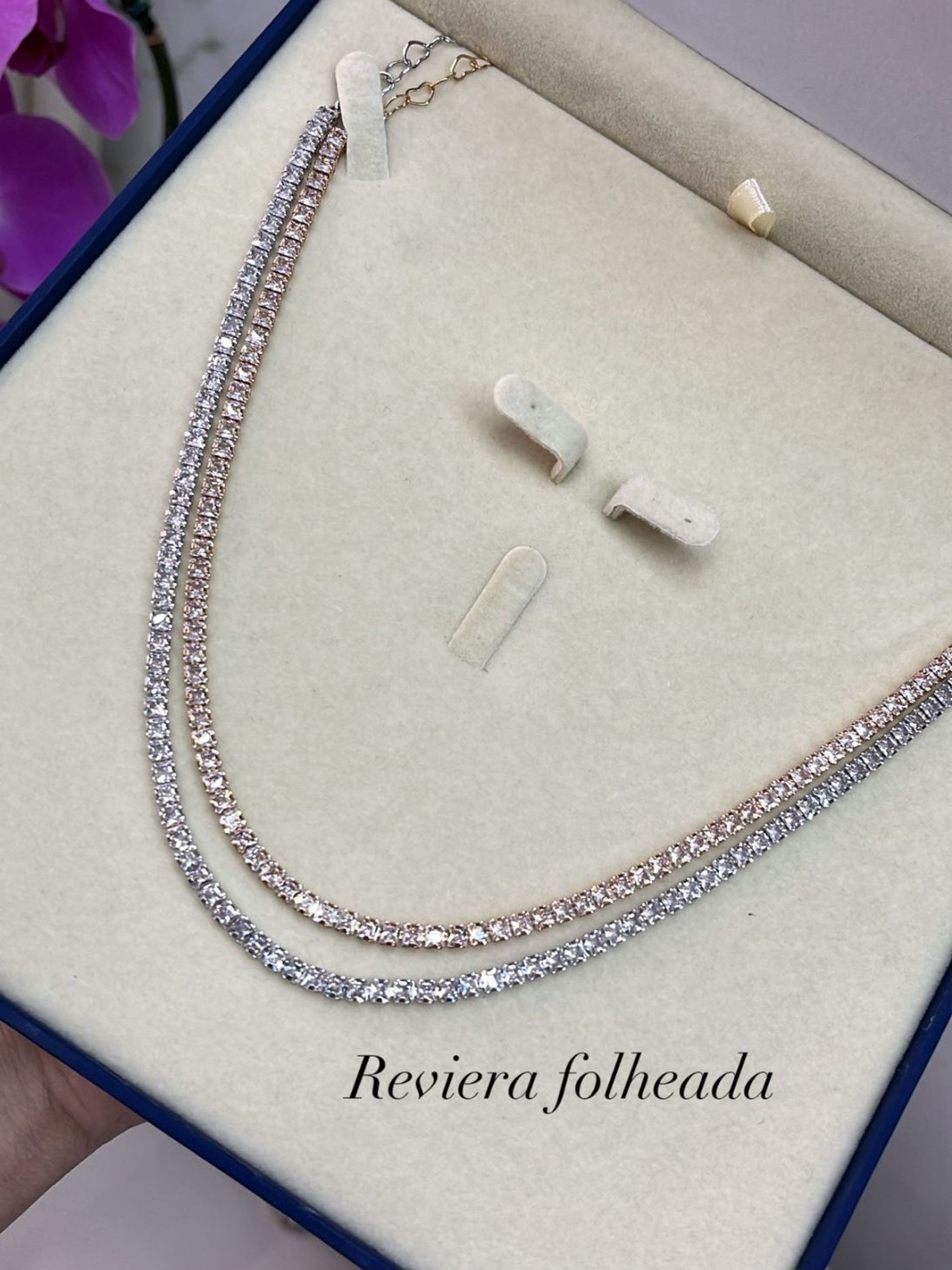 Colar Riviera Folheado