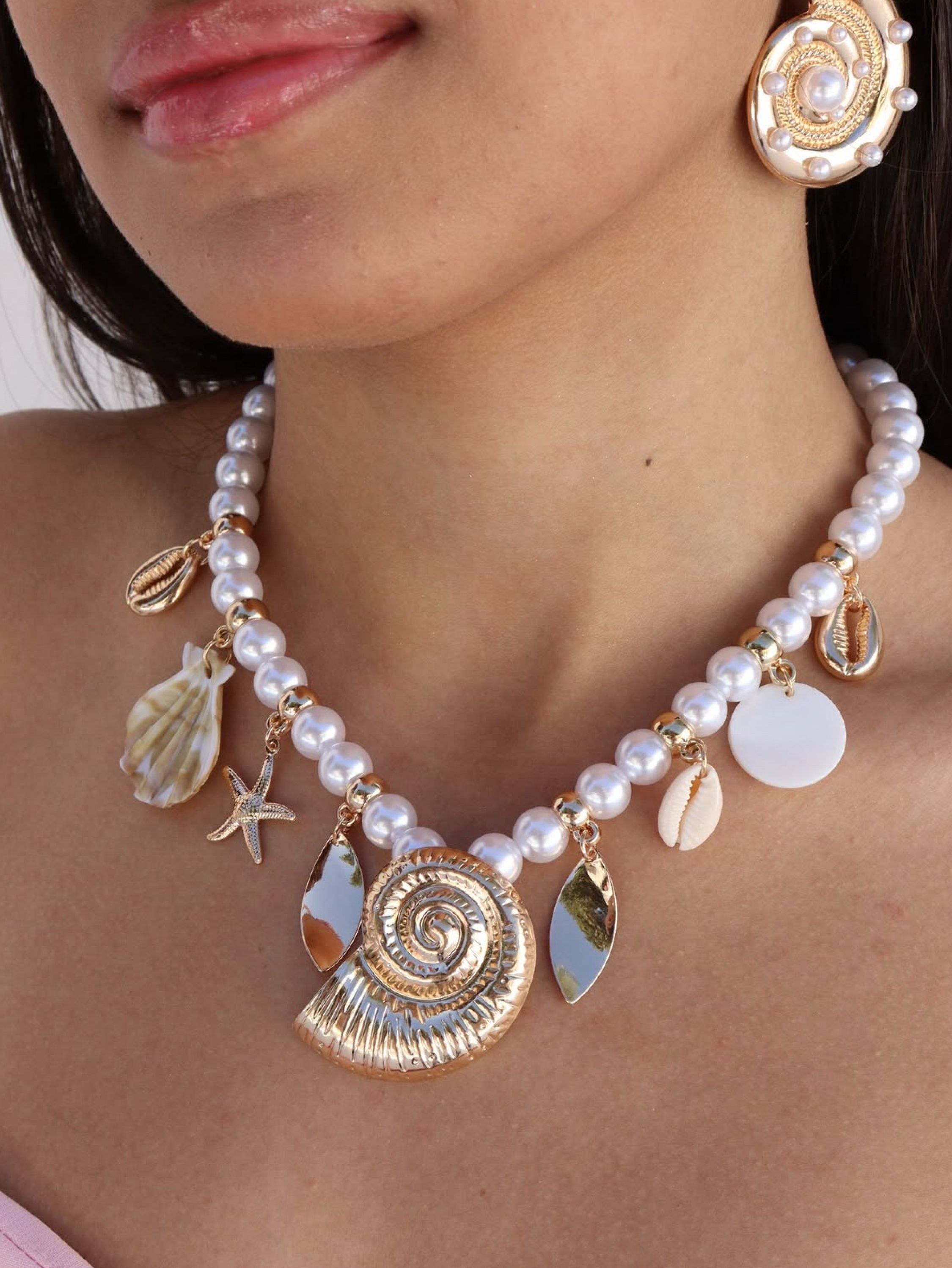 Kit colar e brinco verão