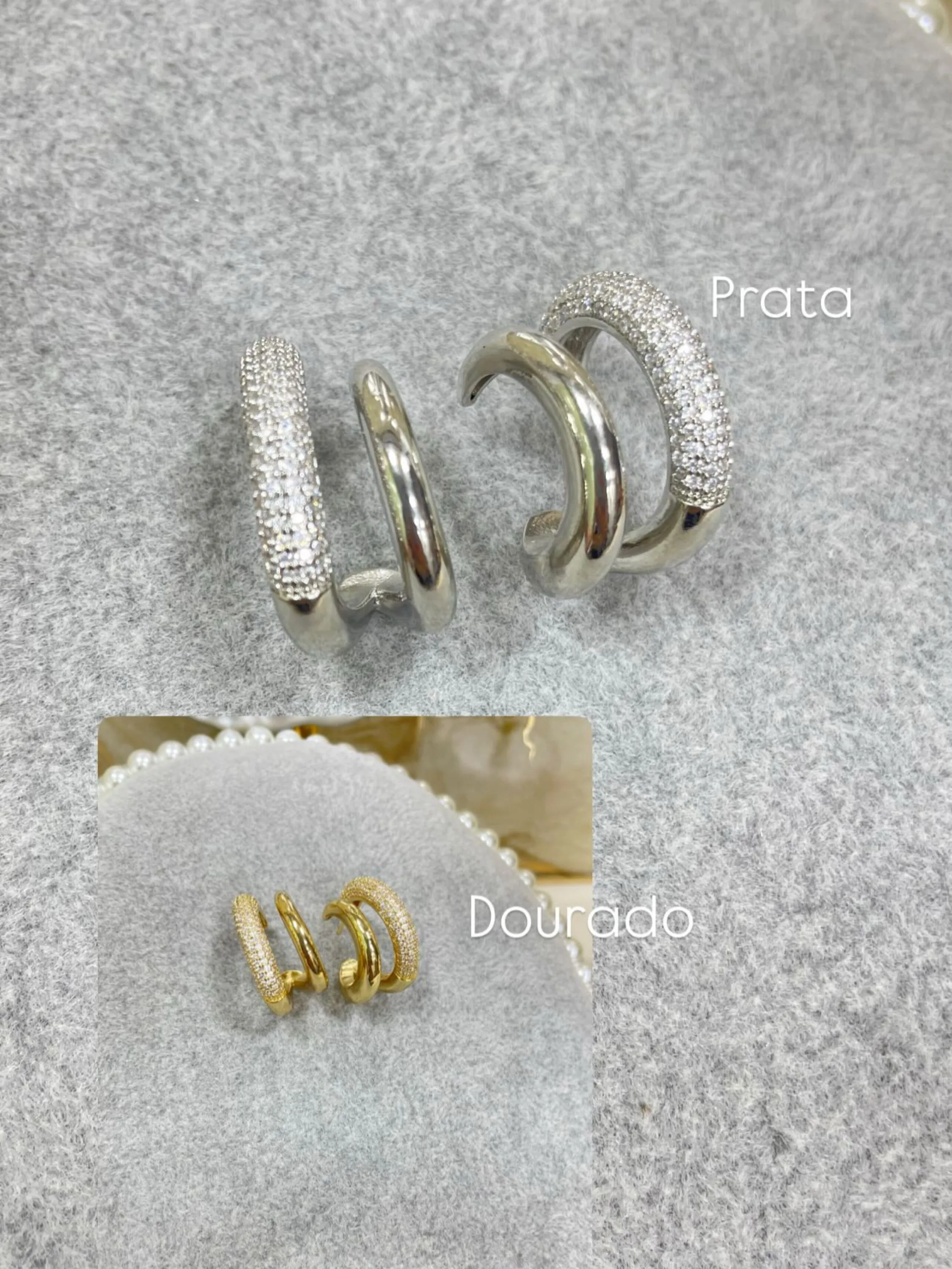 Argola inspiração cristal