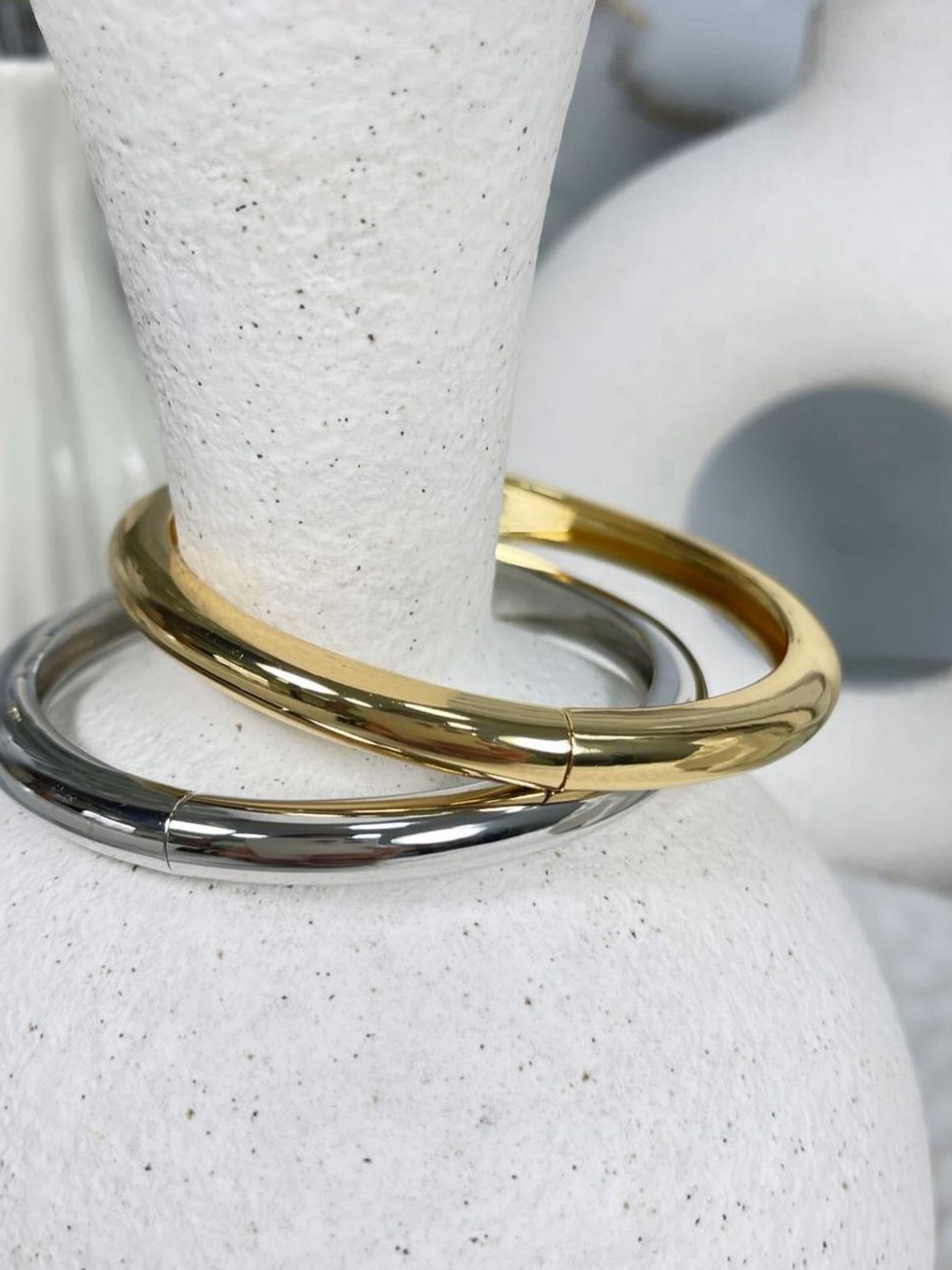 Bracelete Liso Banhado