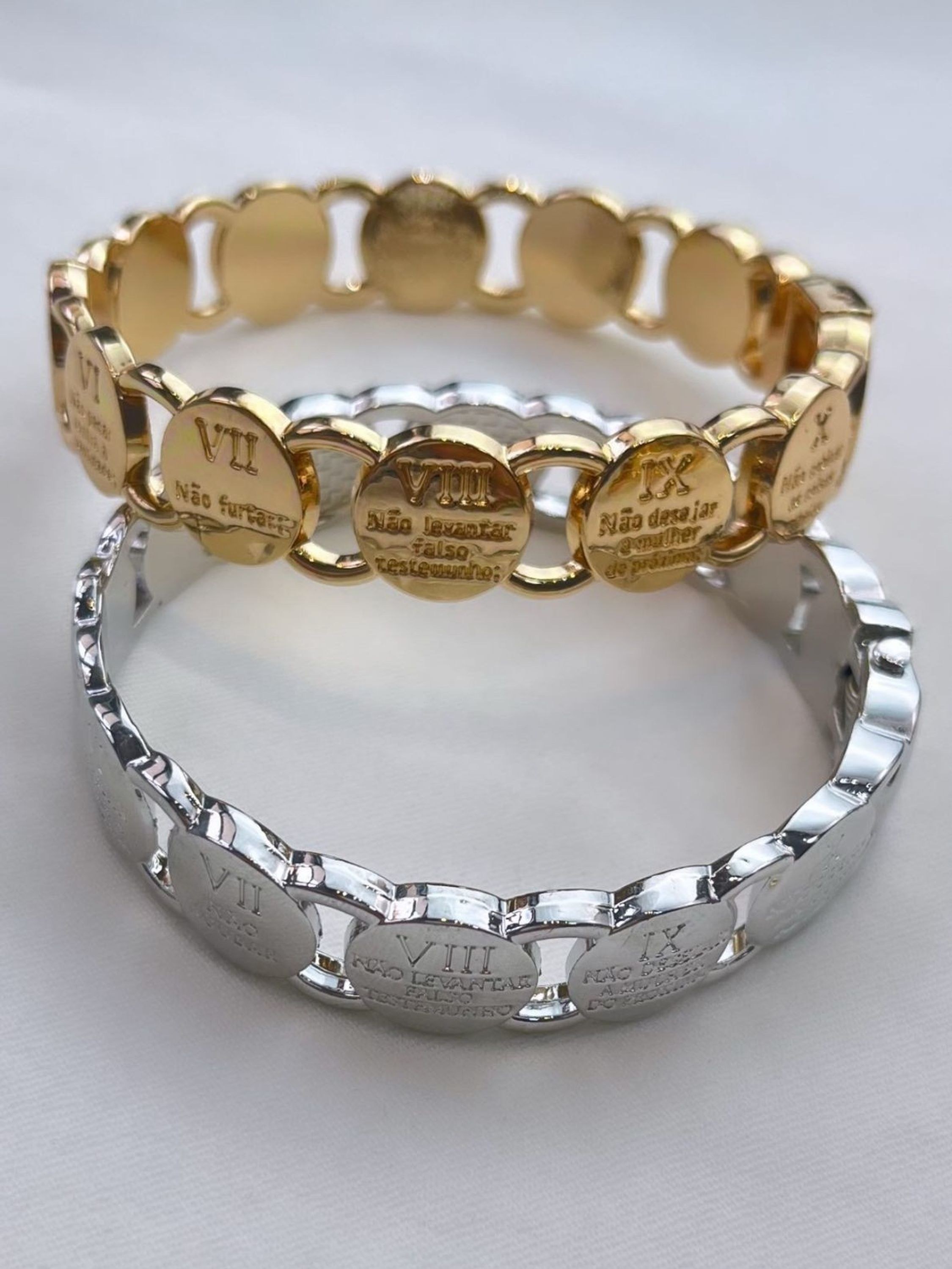 Bracelete 10 Mandamentos Símbolo Católico