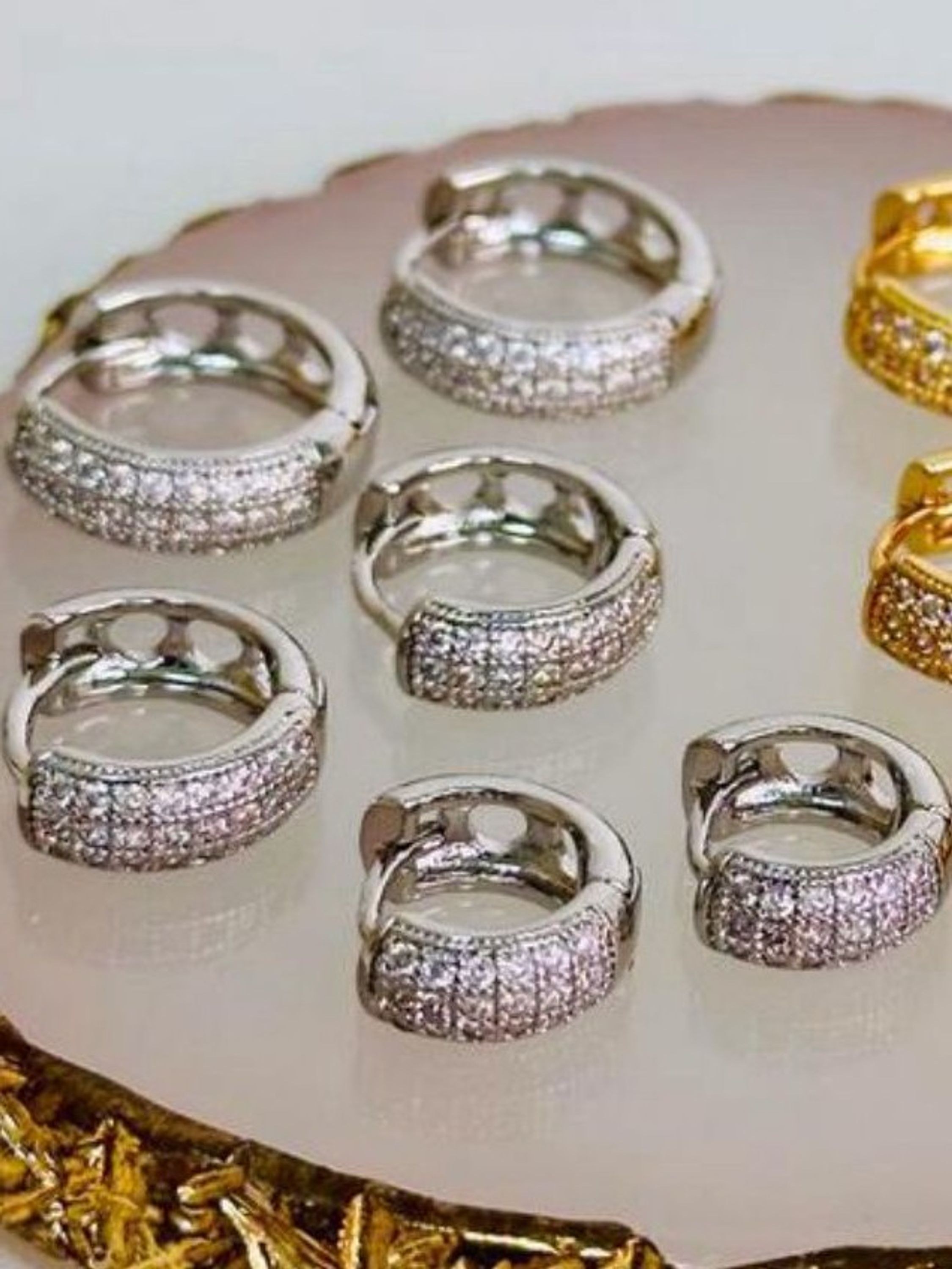 Kit 2 Argolinhas de Zircônia Cravejadas