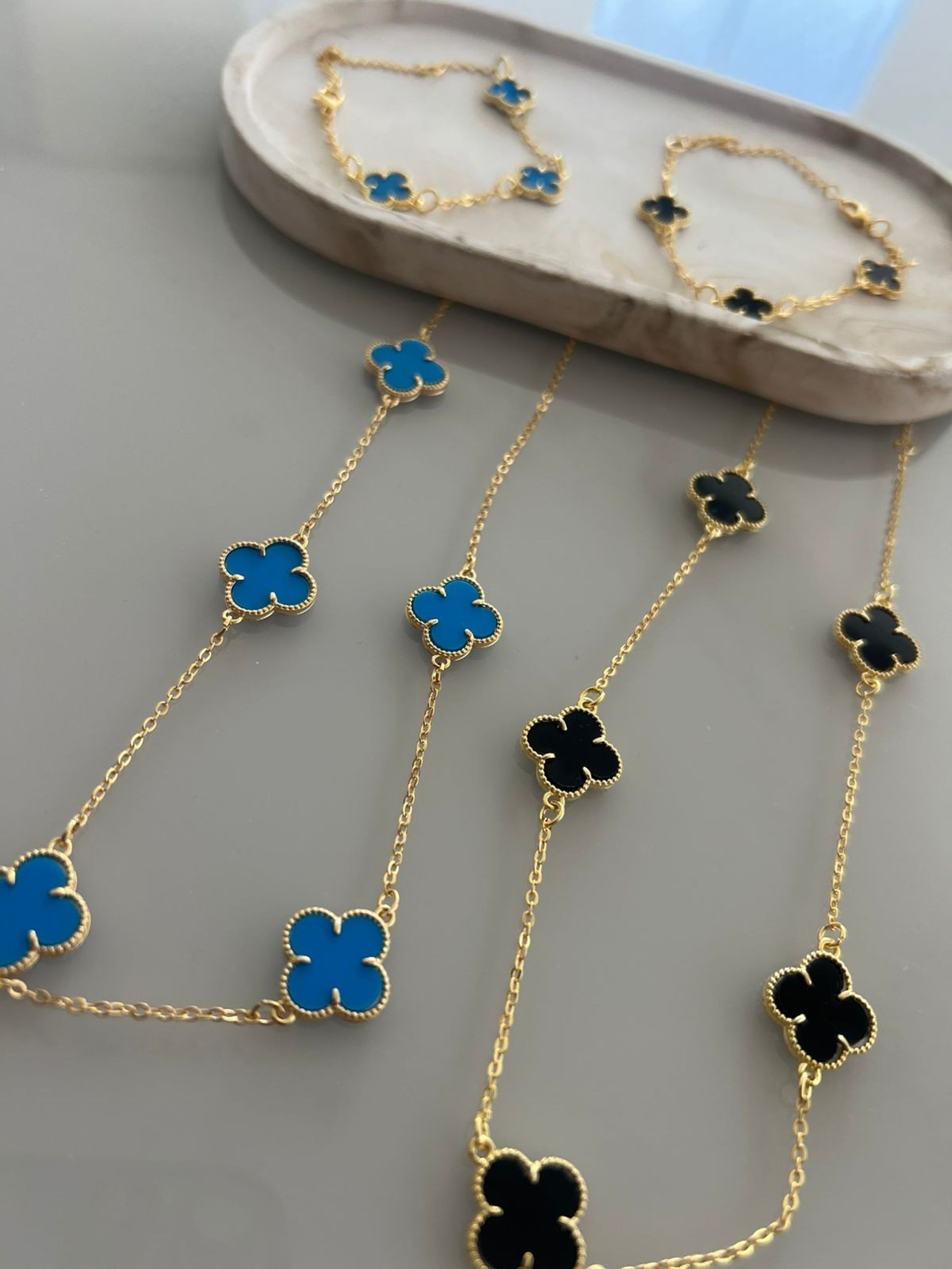 Kit Colar e Pulseira Inspiração Folheado