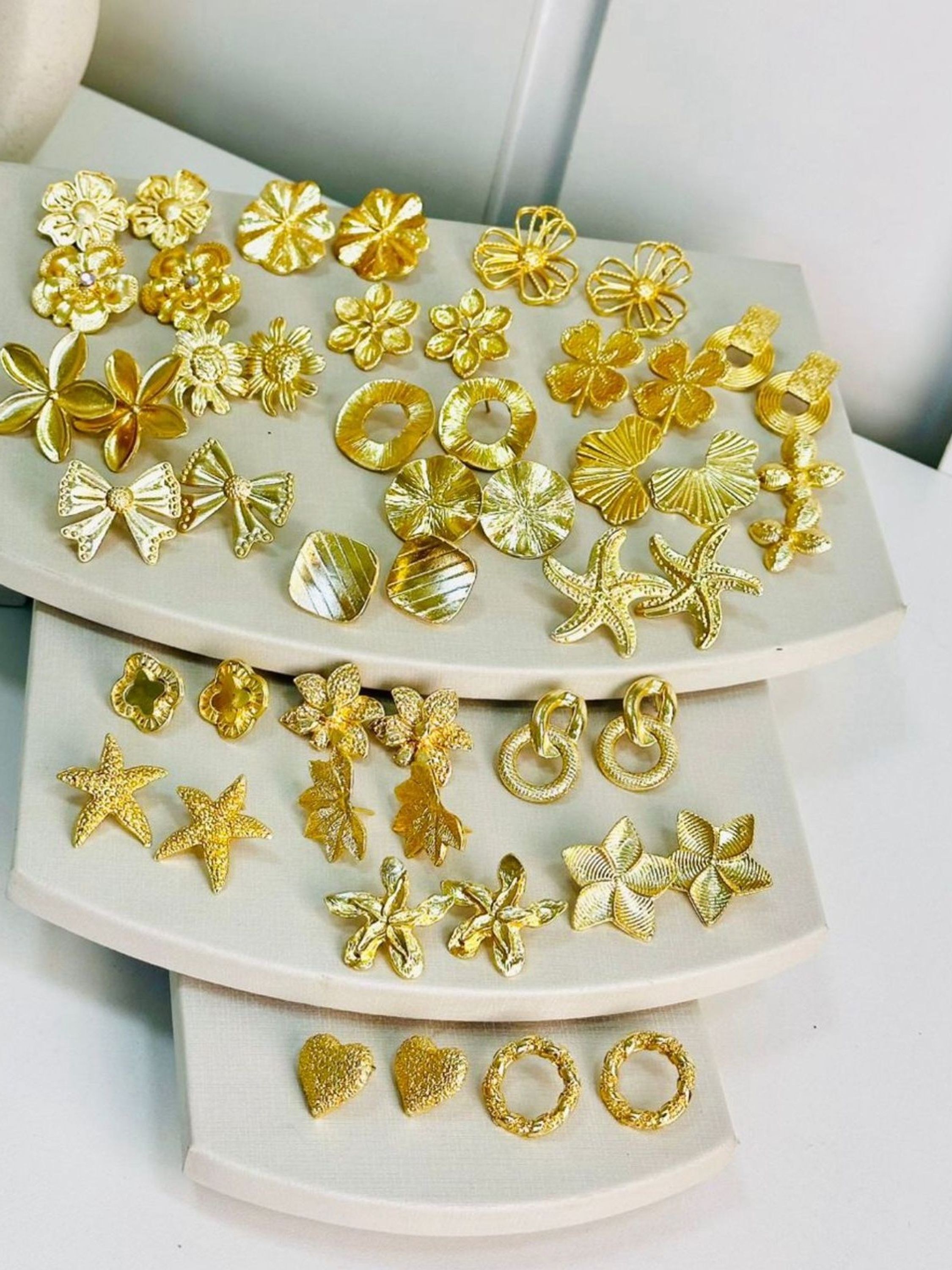 Kit 10 Brincos Folheados para Revenda