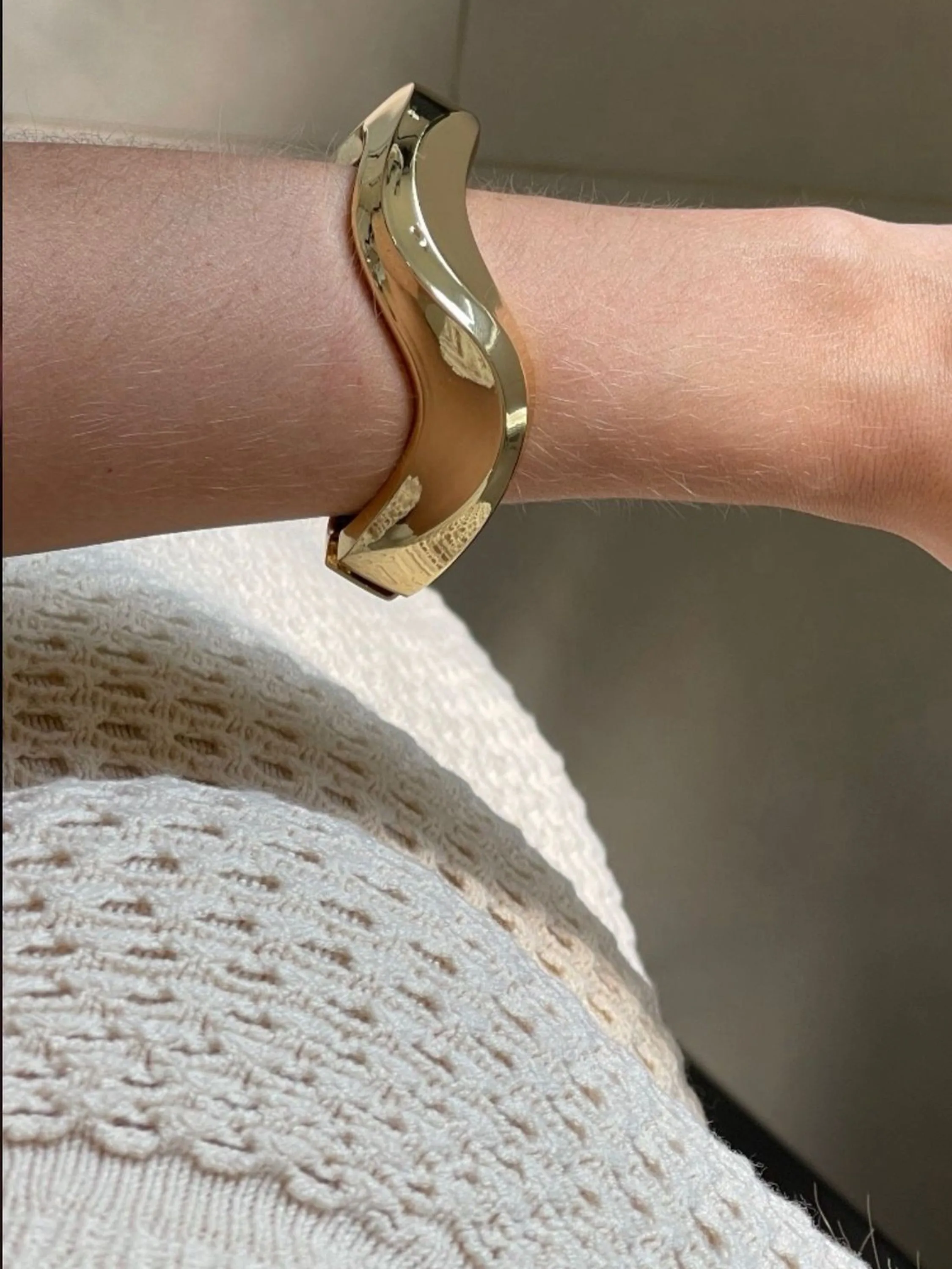 Bracelete Moderno Moda Ondulado