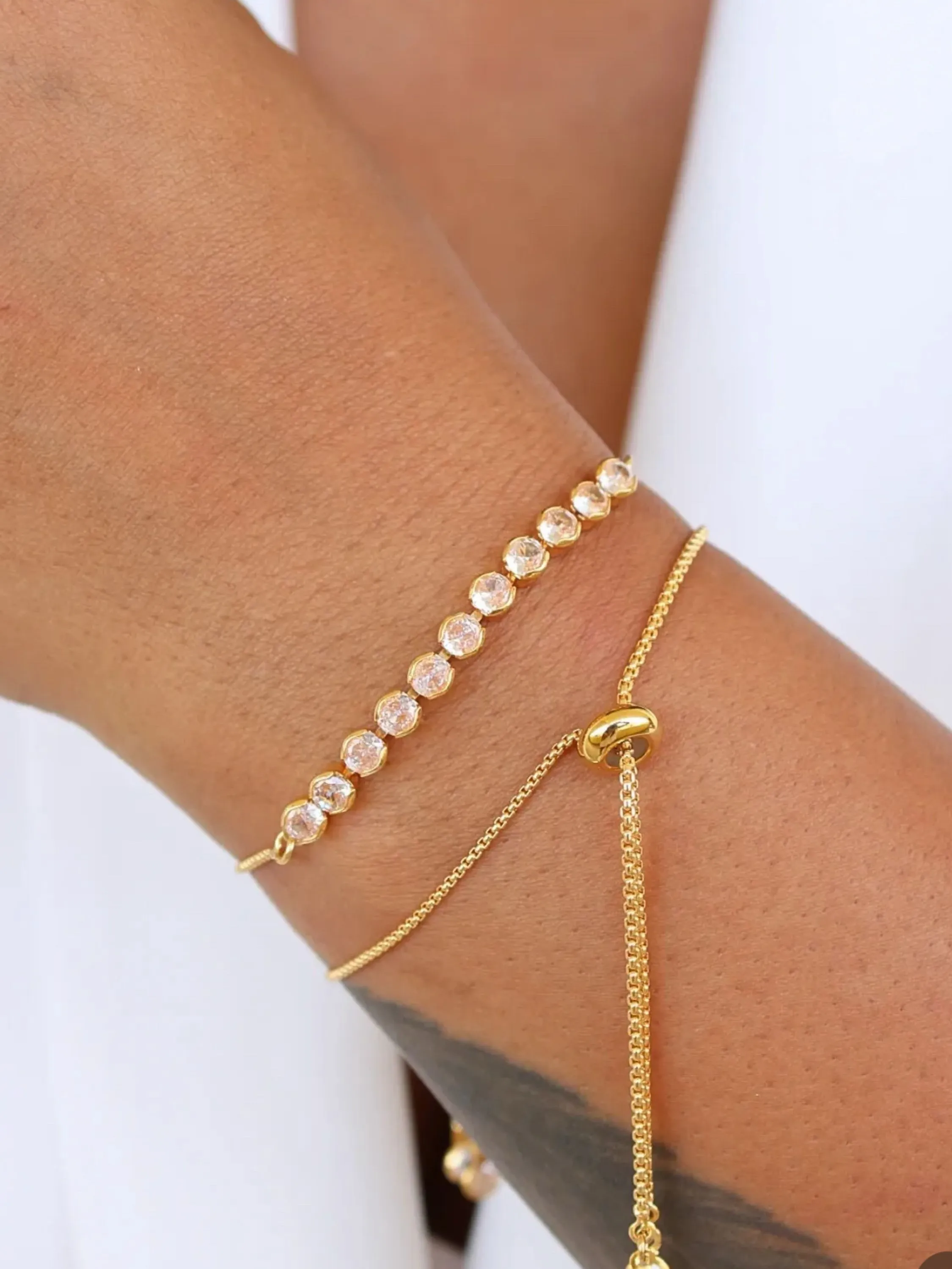 Pulseira gravatinha zircônia