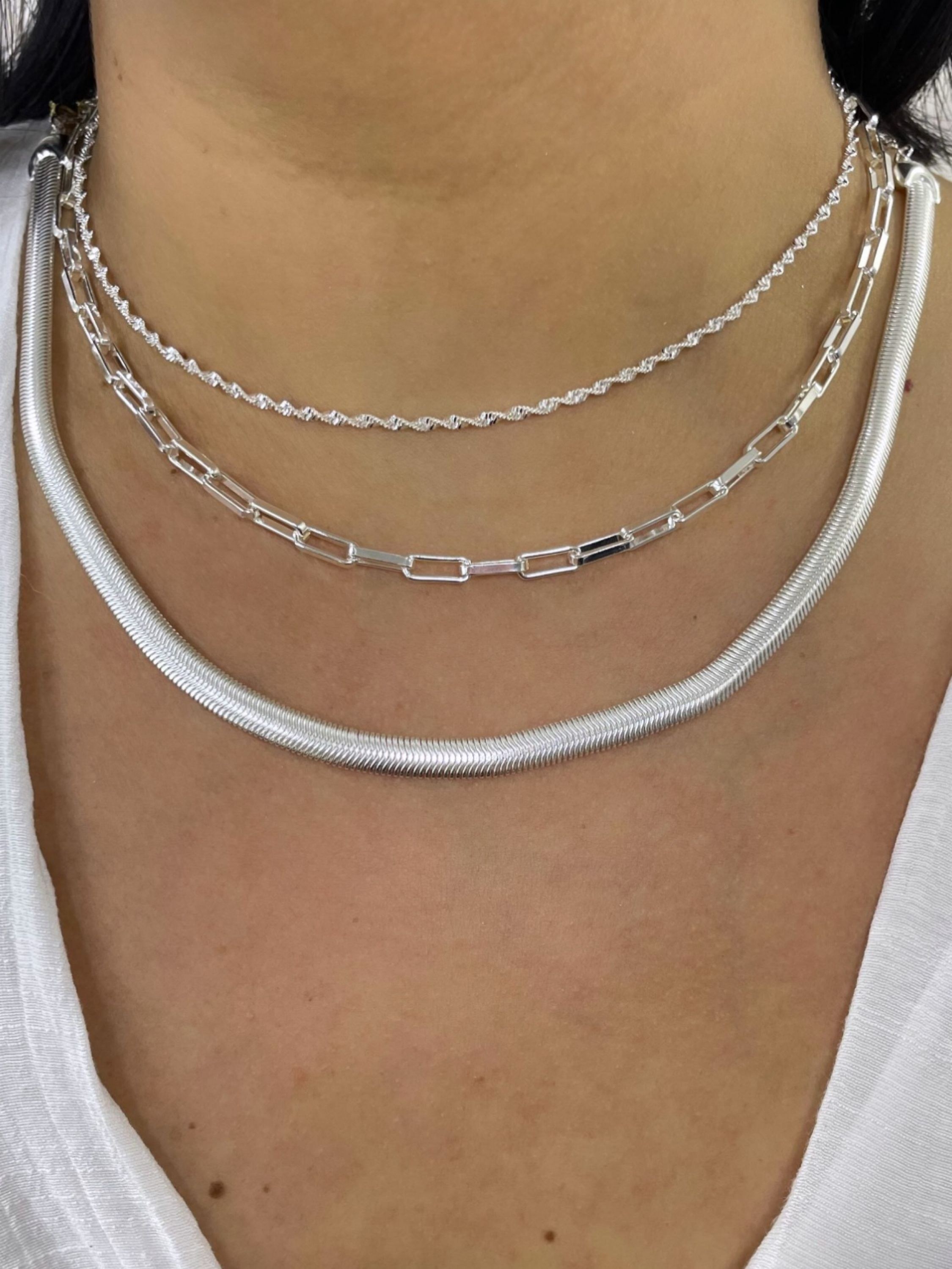 Conjunto 3 colares tendências delicados