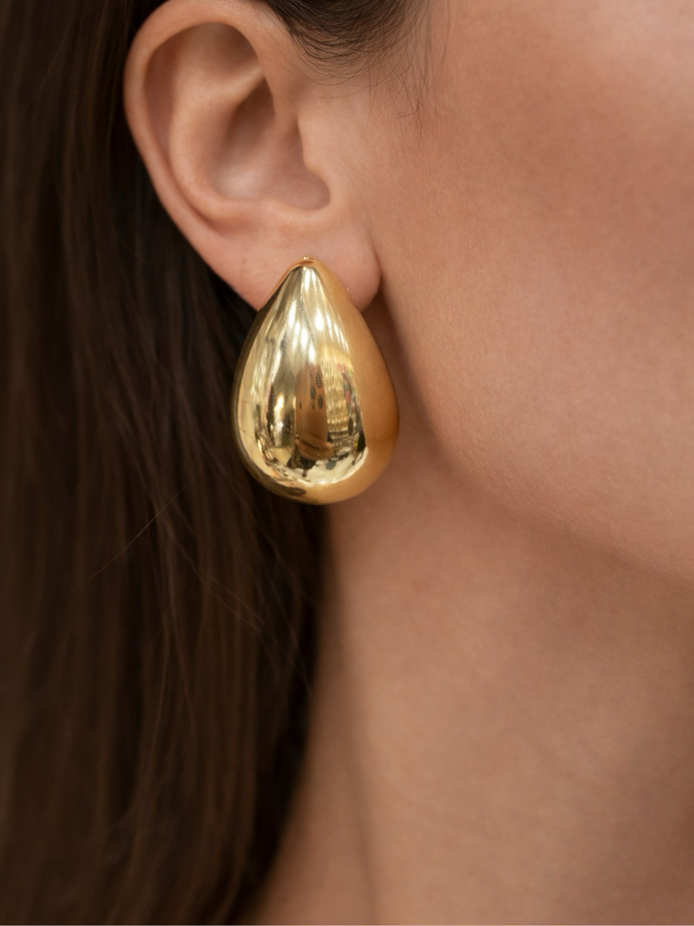 Brinco gota gold grossa