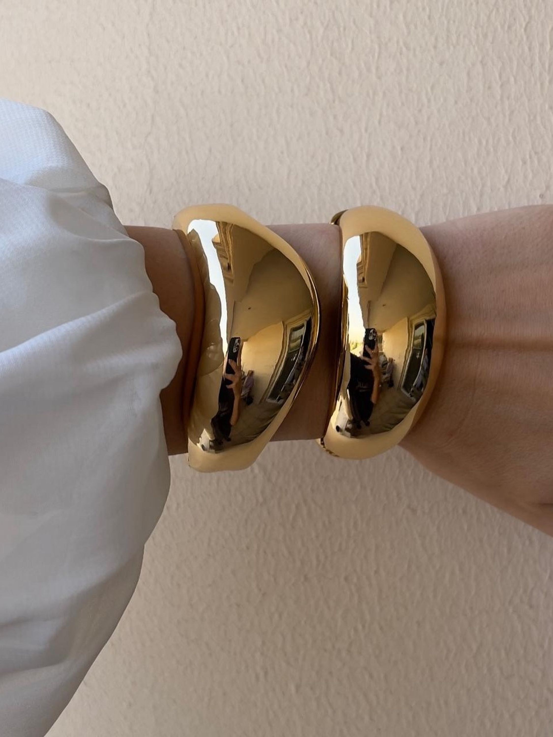 Kit 2 Braceletes Luxuosos Banhados Atacado