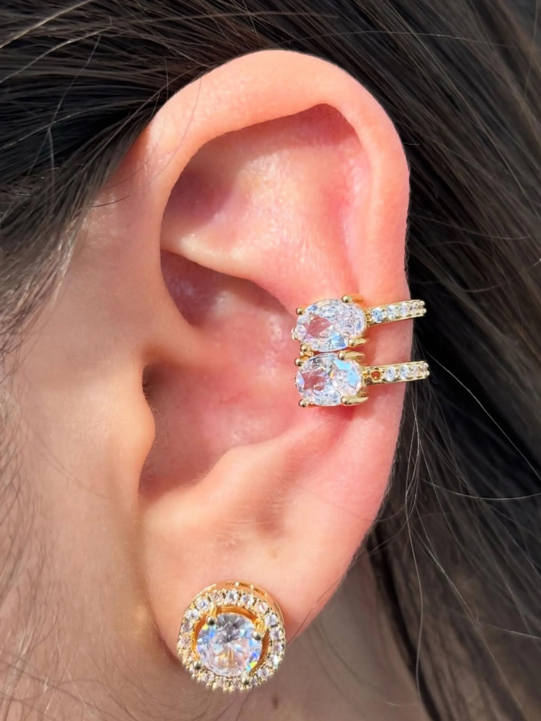 Kit brinco .+ piercing fake