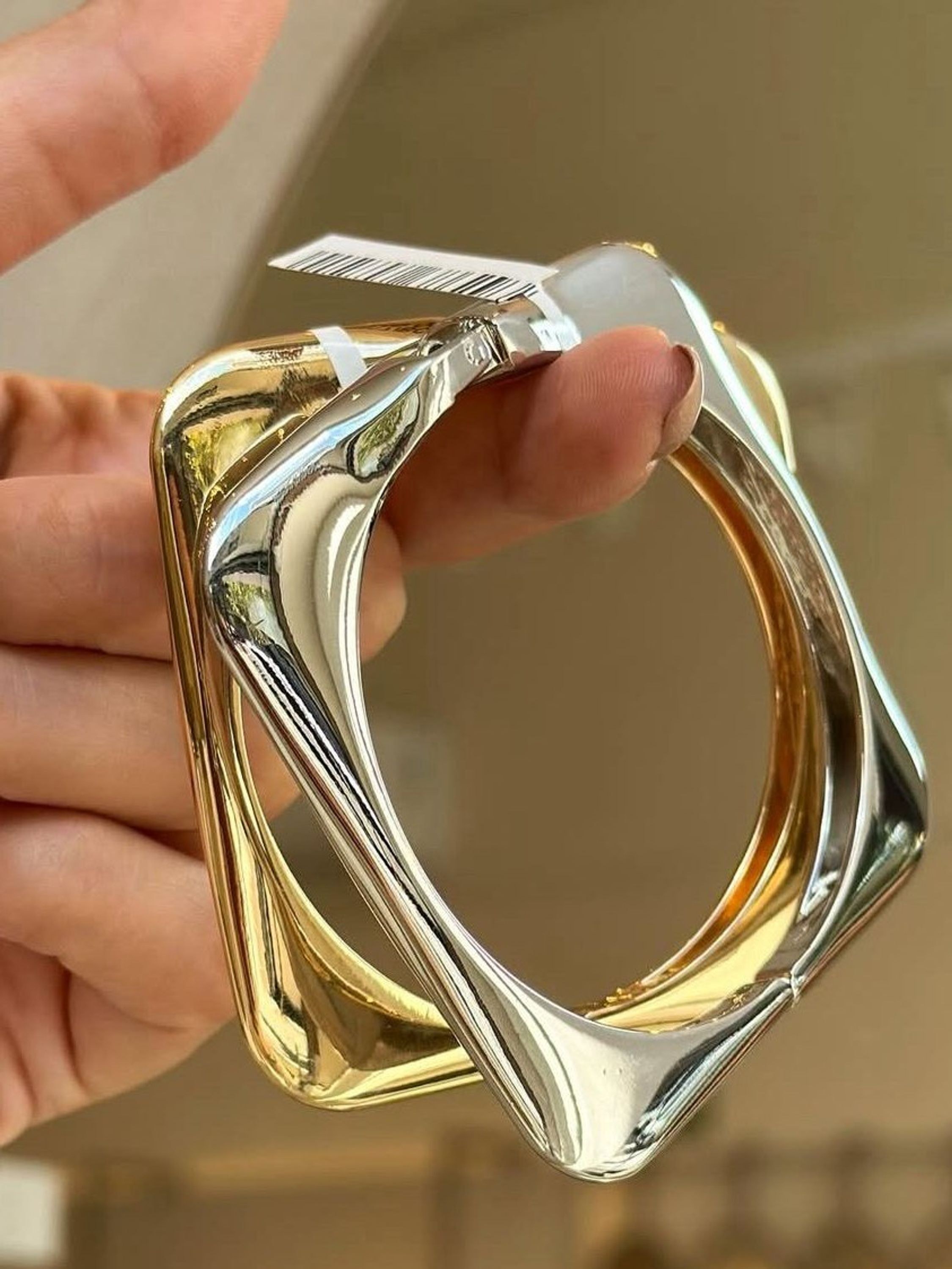 Kit 2 Braceletes Finos Moda Quadrado